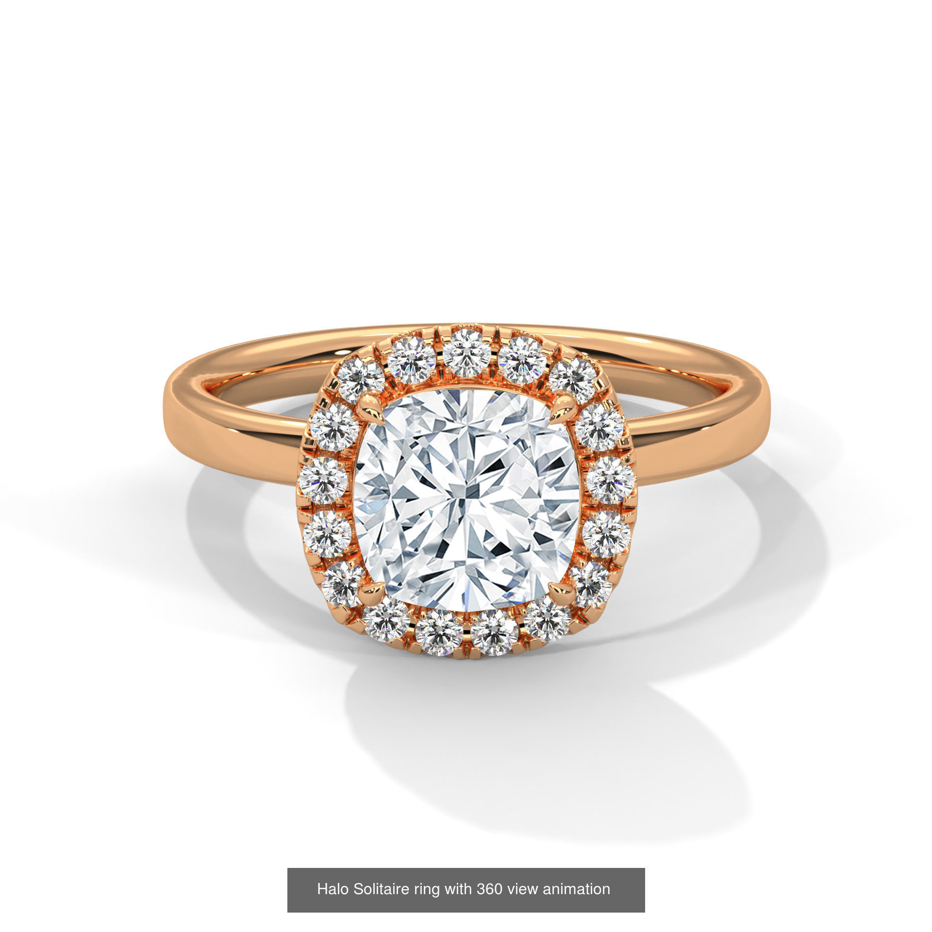 104 Solitaire rings with 360 view animation 3D Model Collection_27