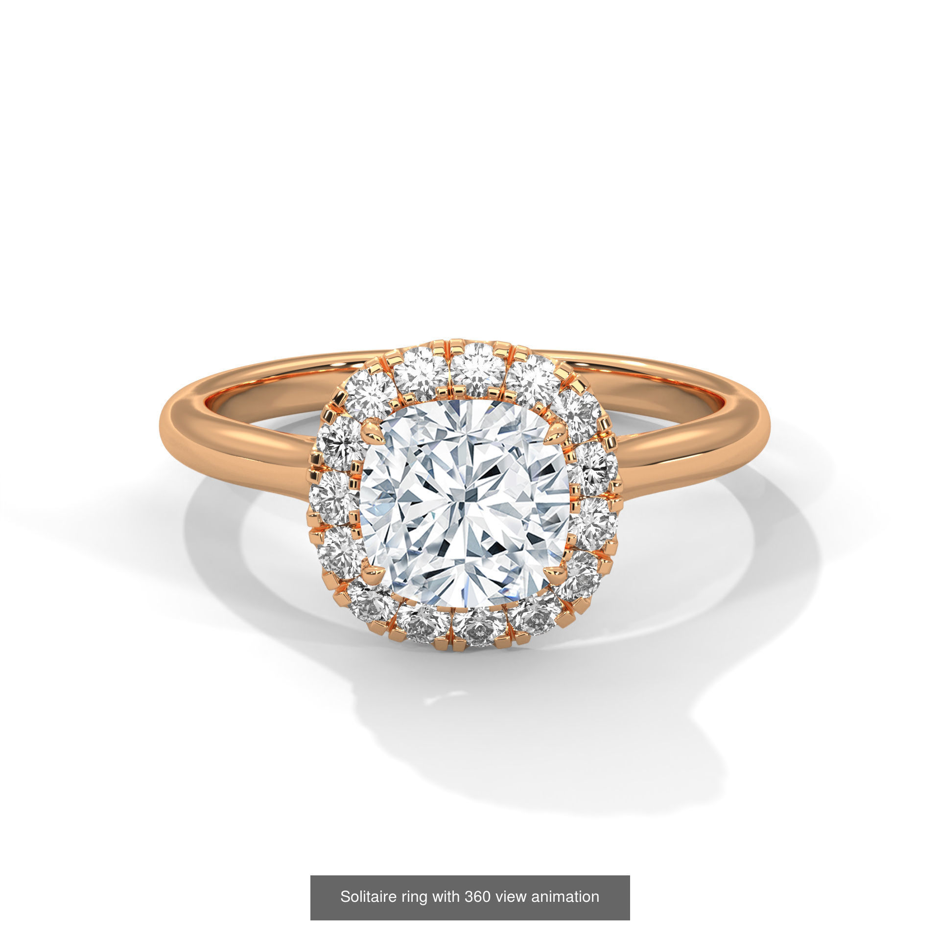 104 Solitaire rings with 360 view animation 3D Model Collection_88