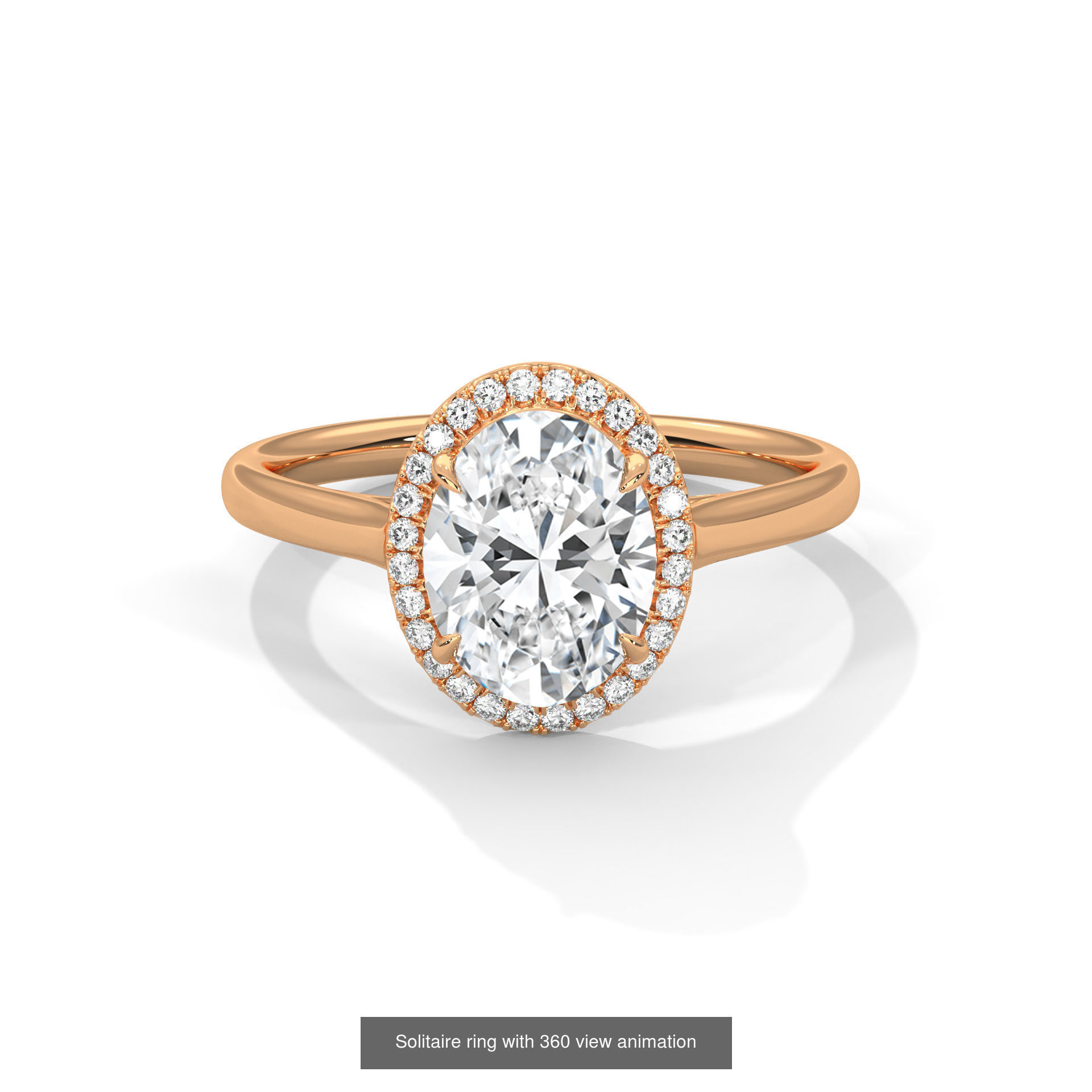 104 Solitaire rings with 360 view animation 3D Model Collection_61