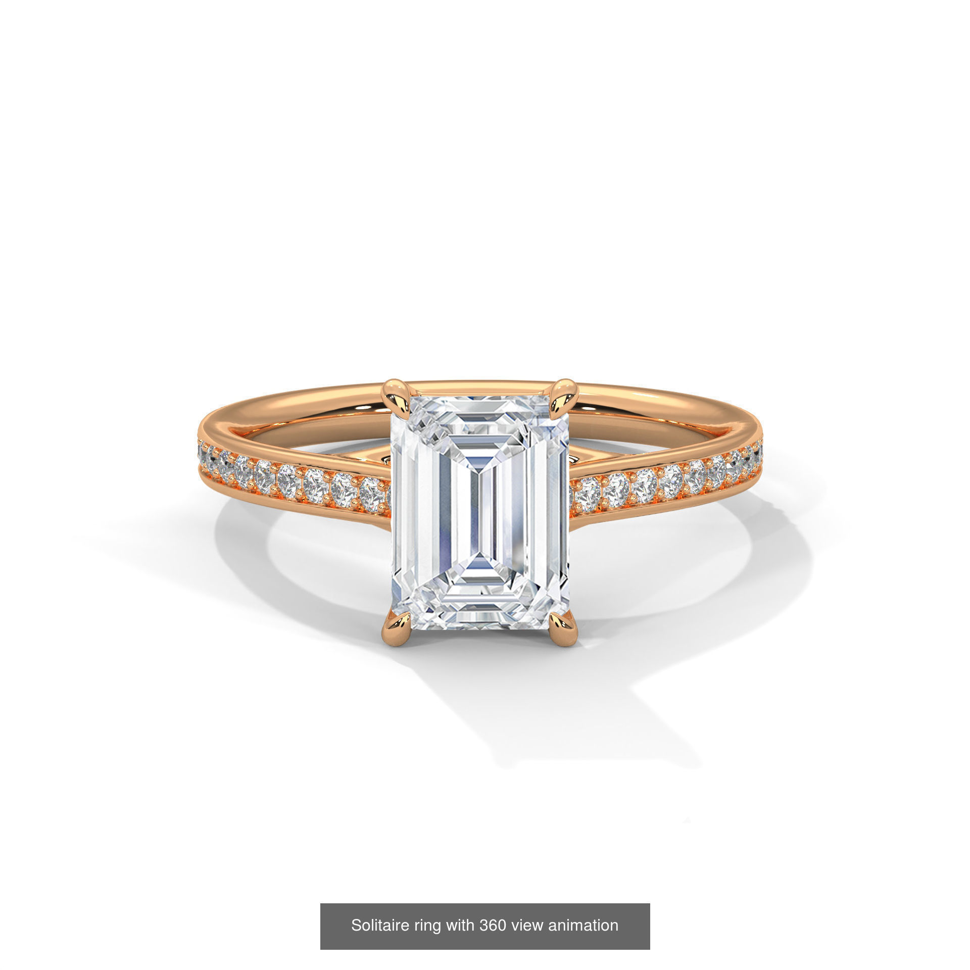 104 Solitaire rings with 360 view animation 3D Model Collection_64
