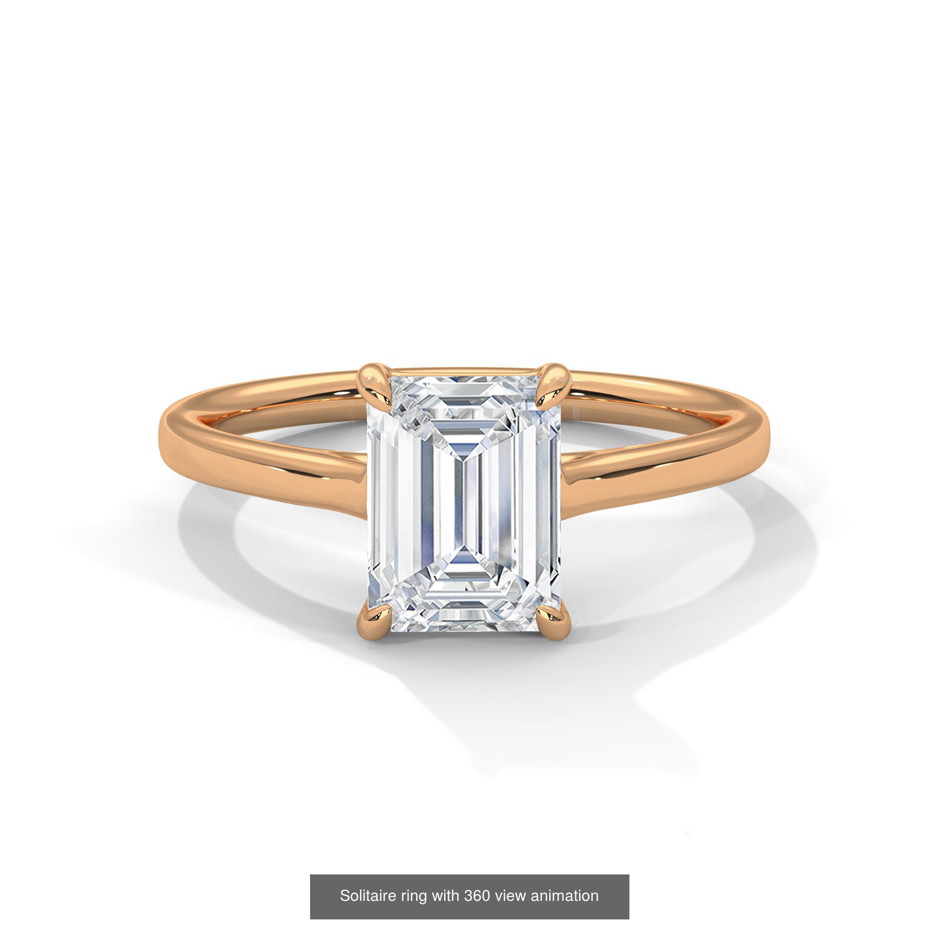 104 Solitaire rings with 360 view animation 3D Model Collection_59