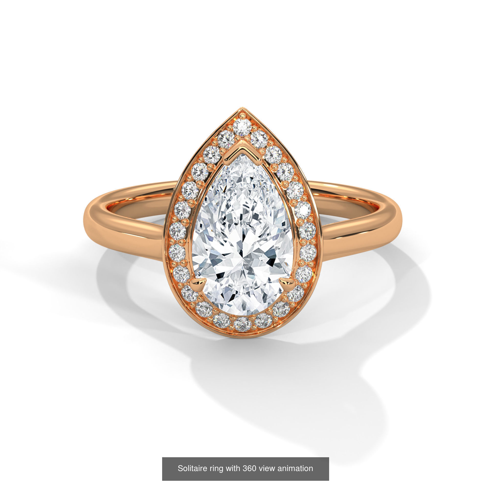 104 Solitaire rings with 360 view animation 3D Model Collection_14