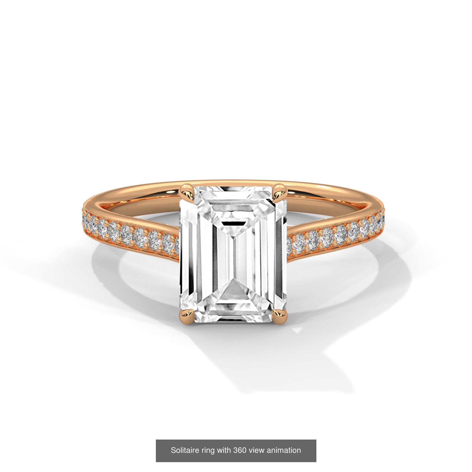 104 Solitaire rings with 360 view animation 3D Model Collection_84