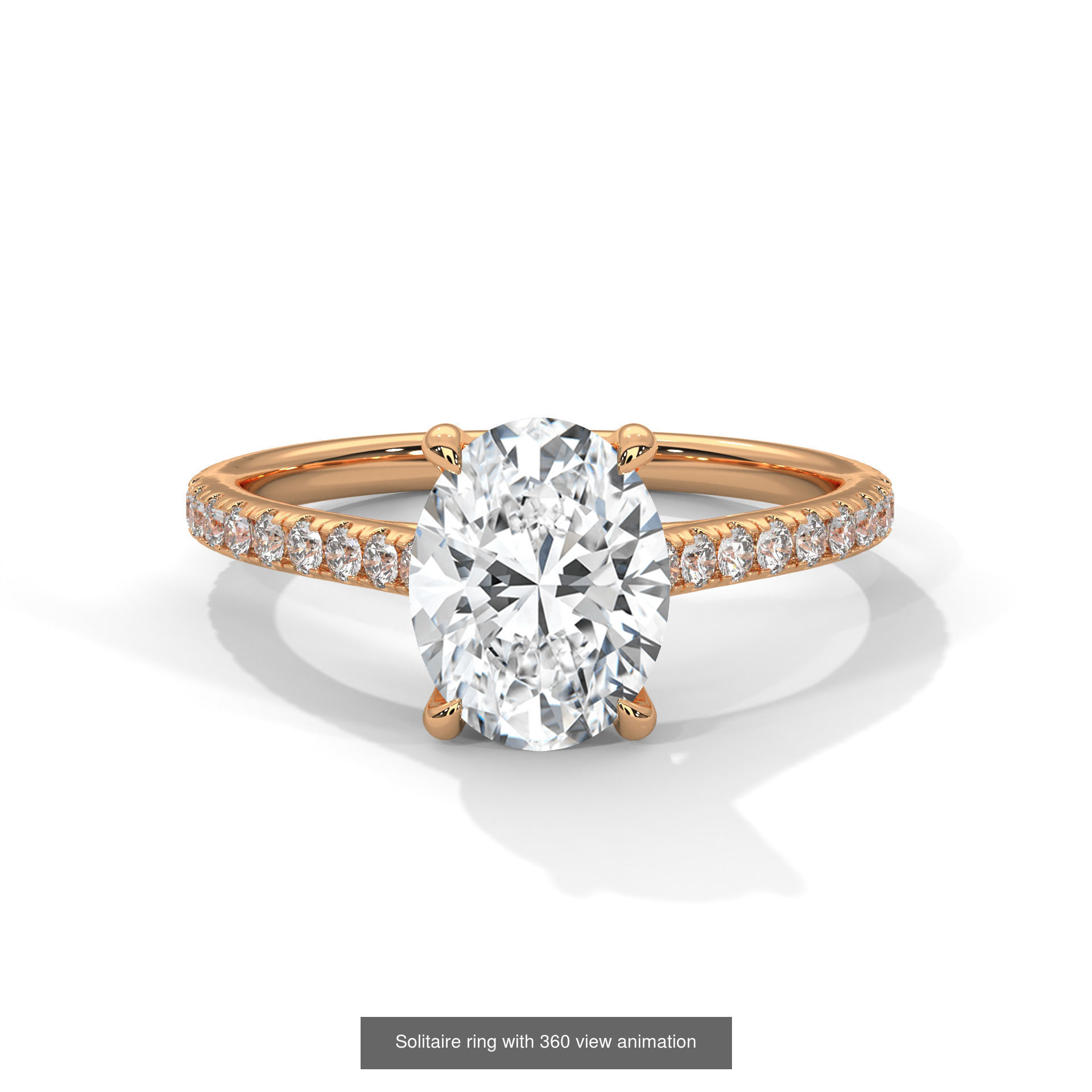 104 Solitaire rings with 360 view animation 3D Model Collection_78