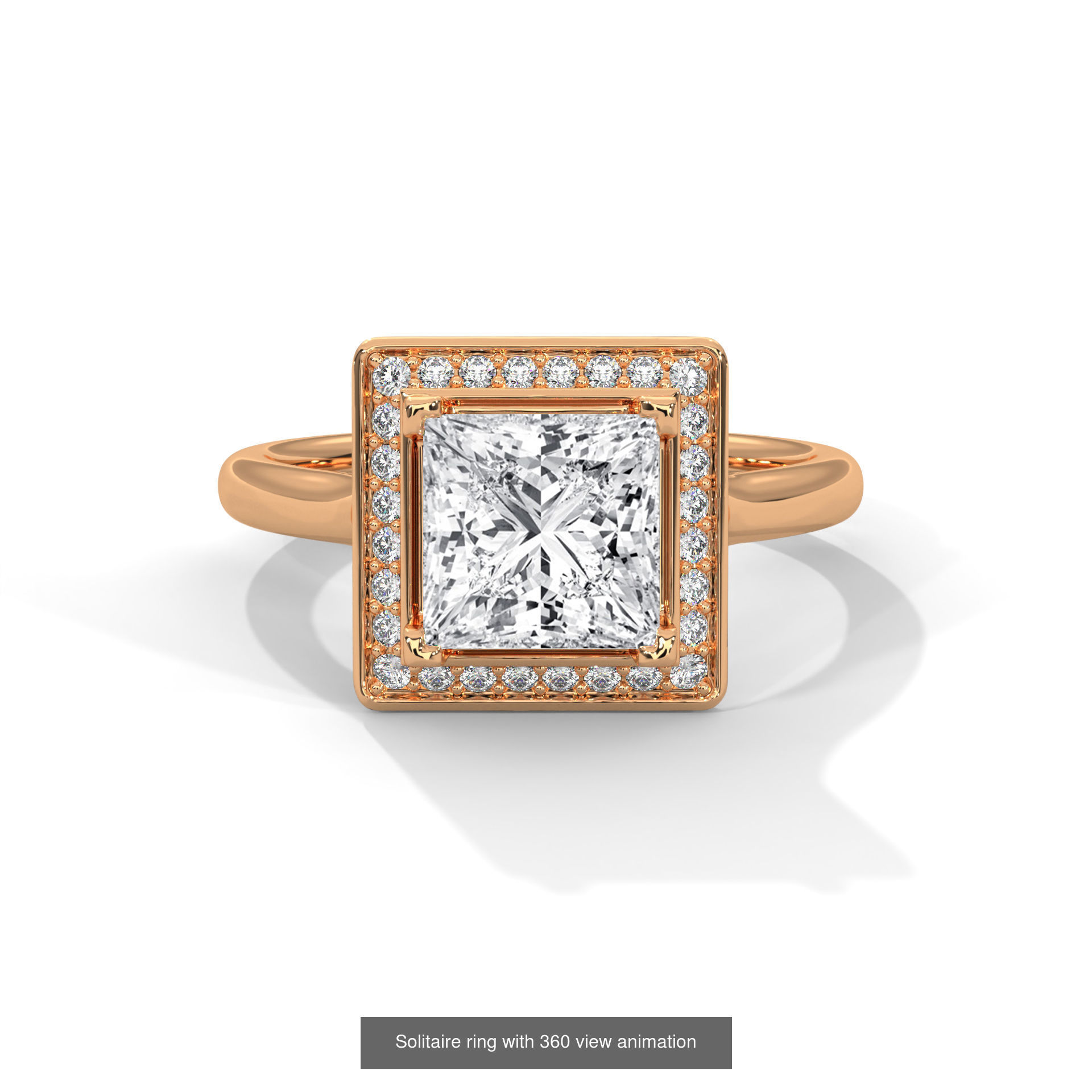 104 Solitaire rings with 360 view animation 3D Model Collection_90