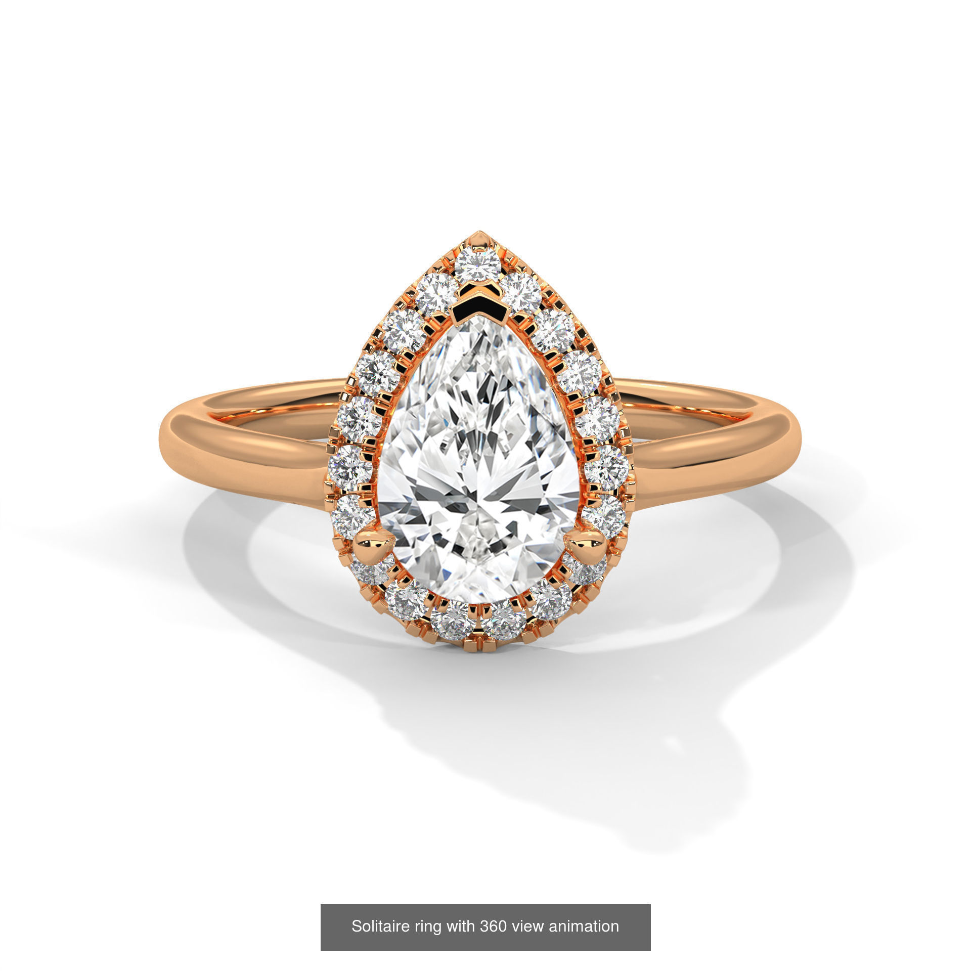 104 Solitaire rings with 360 view animation 3D Model Collection_48