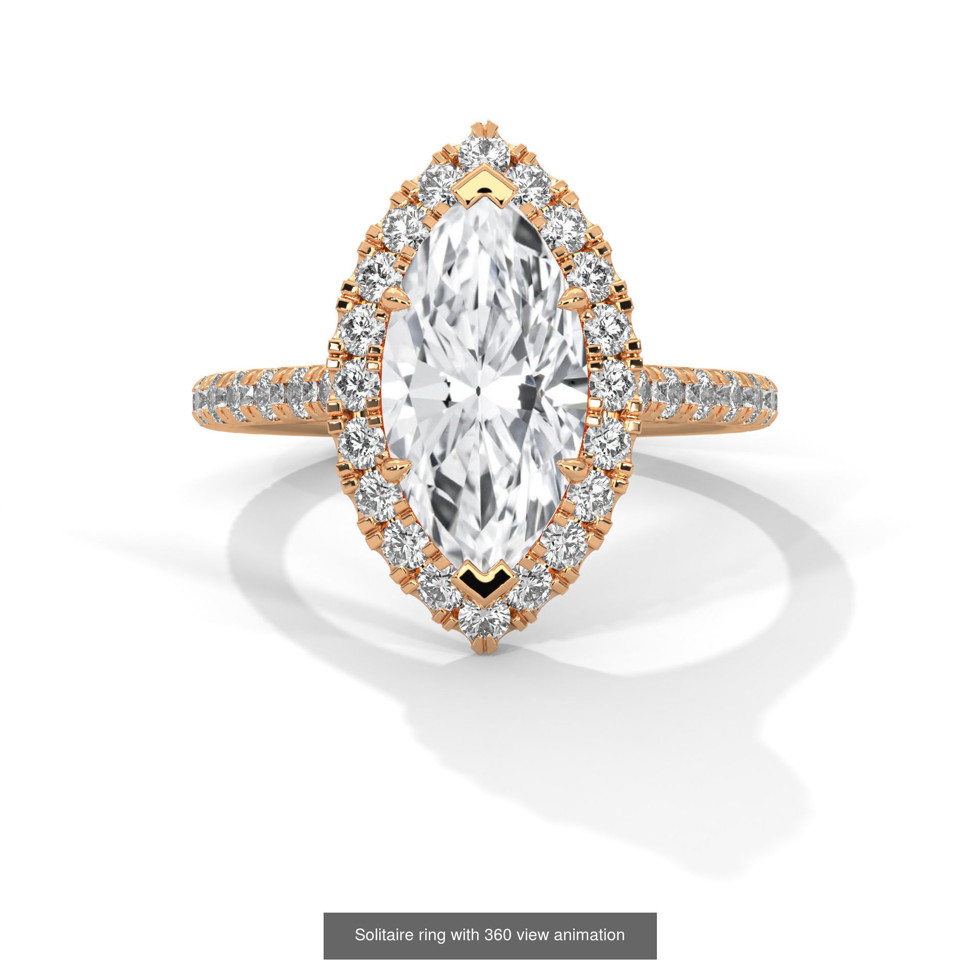 104 Solitaire rings with 360 view animation 3D Model Collection_82