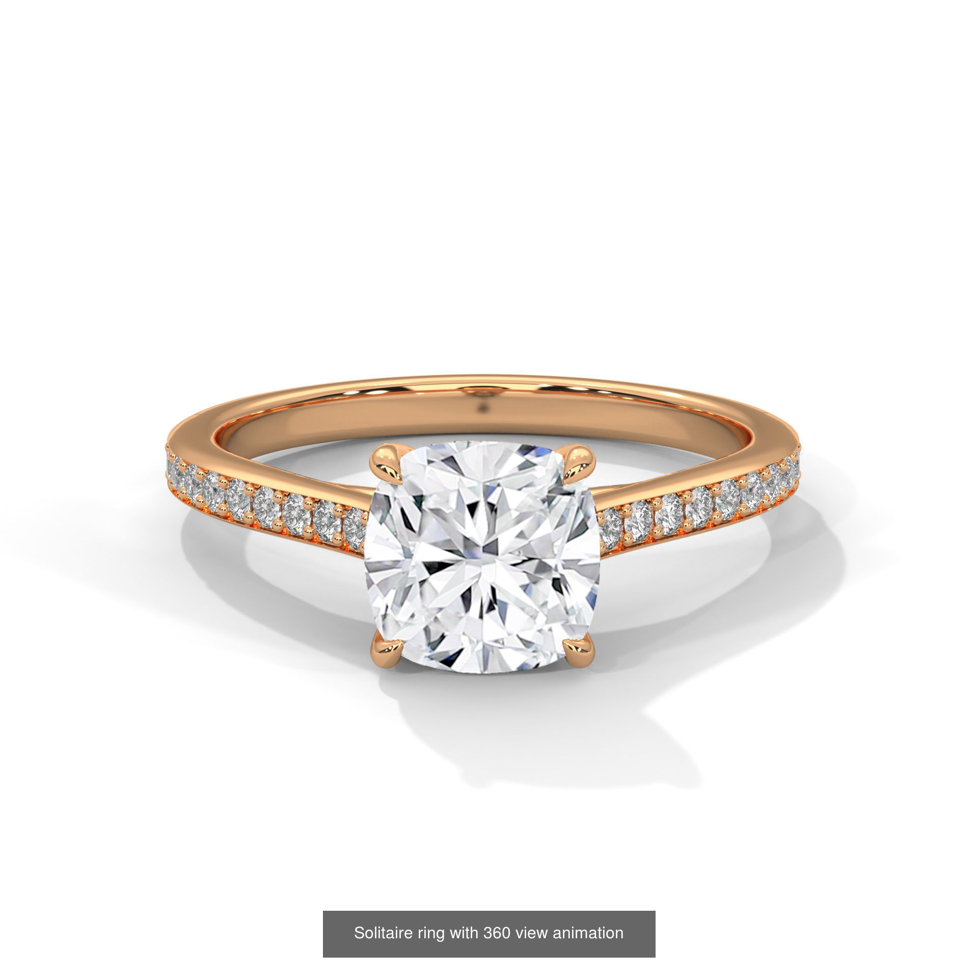 104 Solitaire rings with 360 view animation 3D Model Collection_41