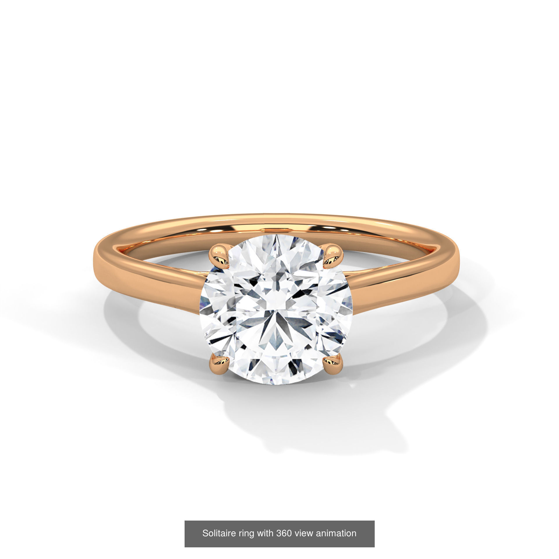 104 Solitaire rings with 360 view animation 3D Model Collection_52