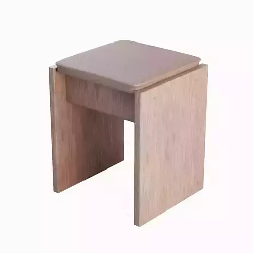 Wooden Stool 04 3D model