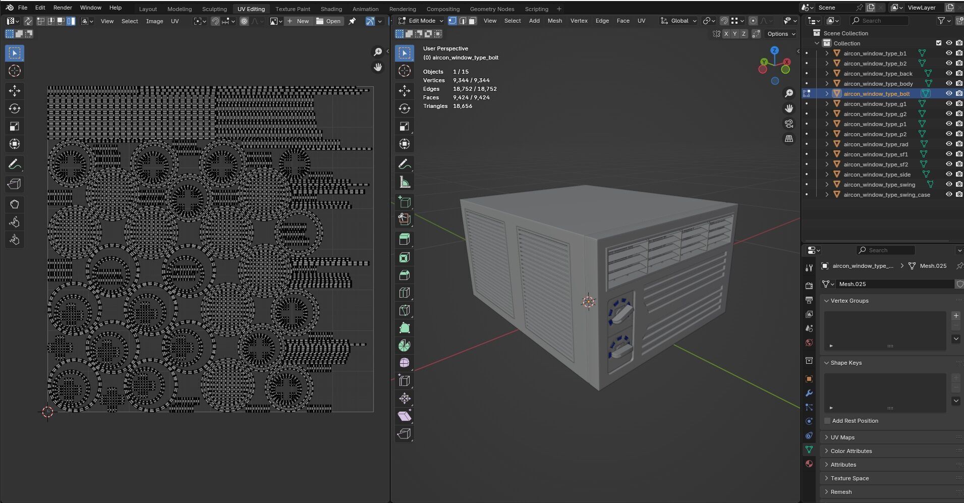 Aircon Window Type CG1 3D model_12