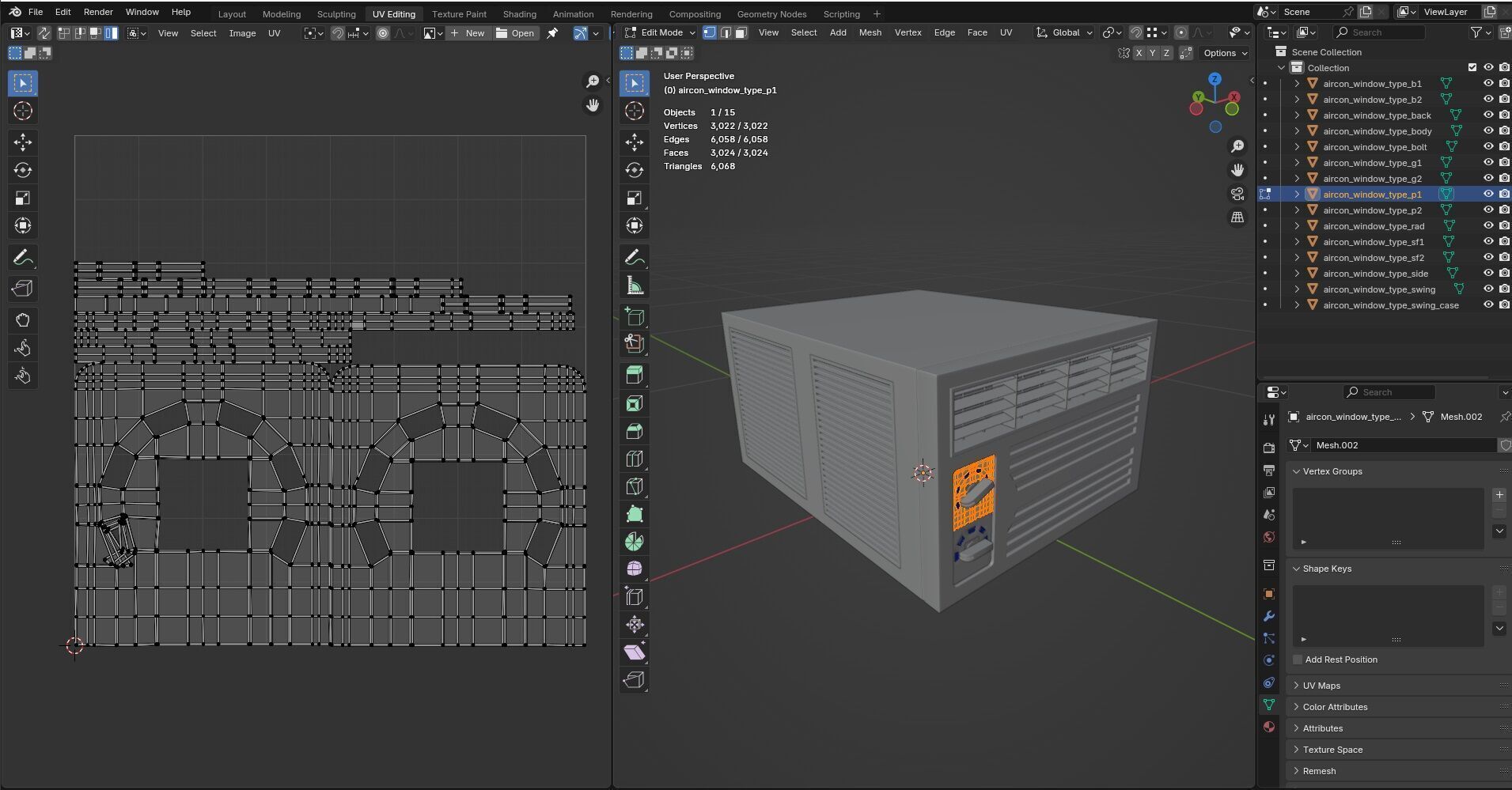 Aircon Window Type CG1 3D model_14
