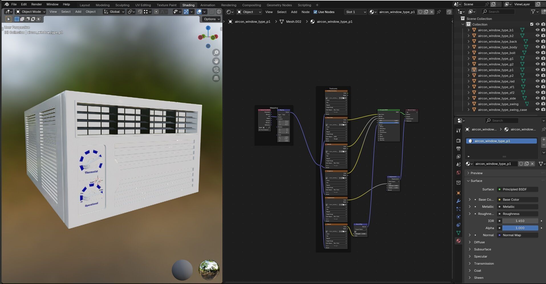 Aircon Window Type CG1 3D model_16