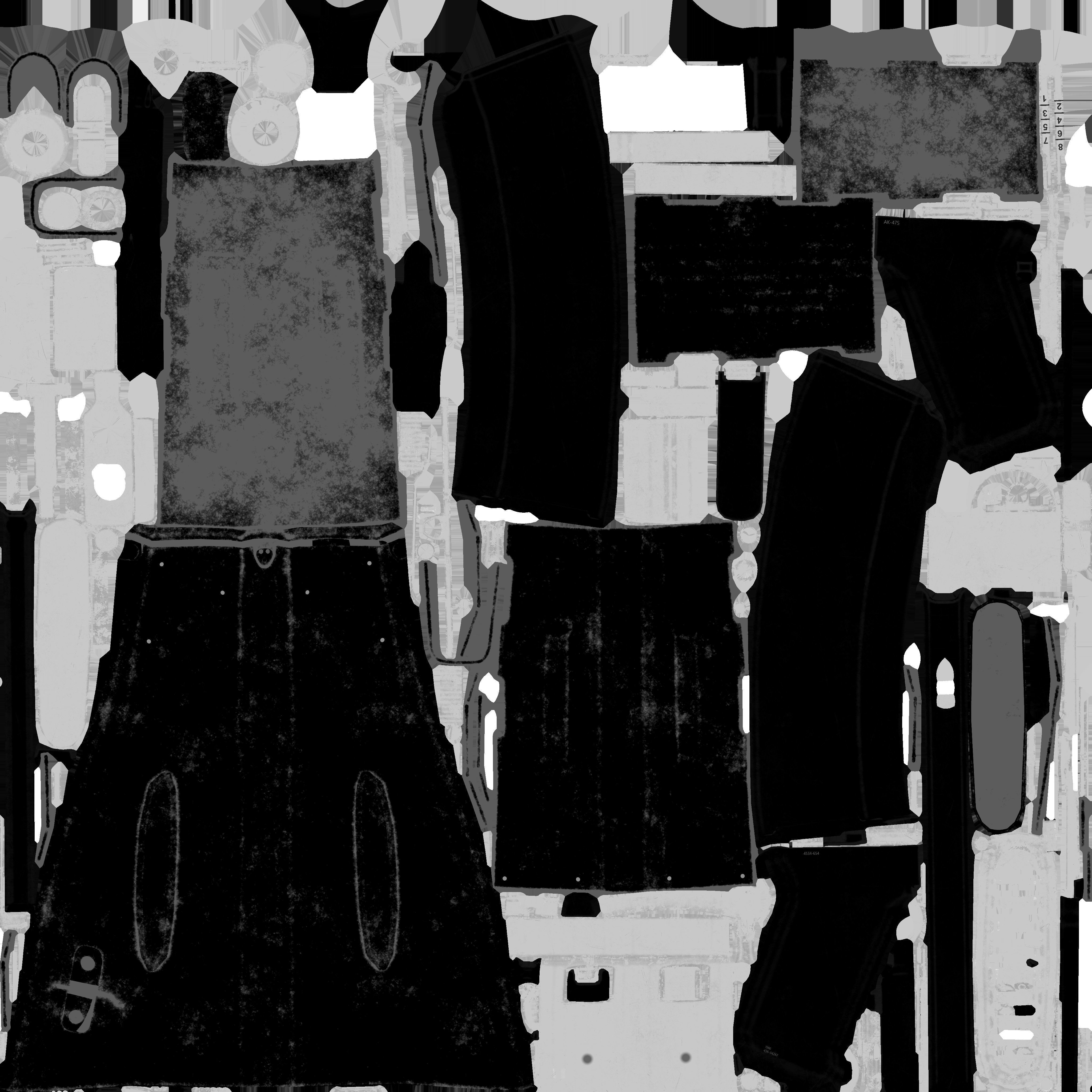 AK-74 assault riffle Low-poly Game ready Free low-poly 3D model_18