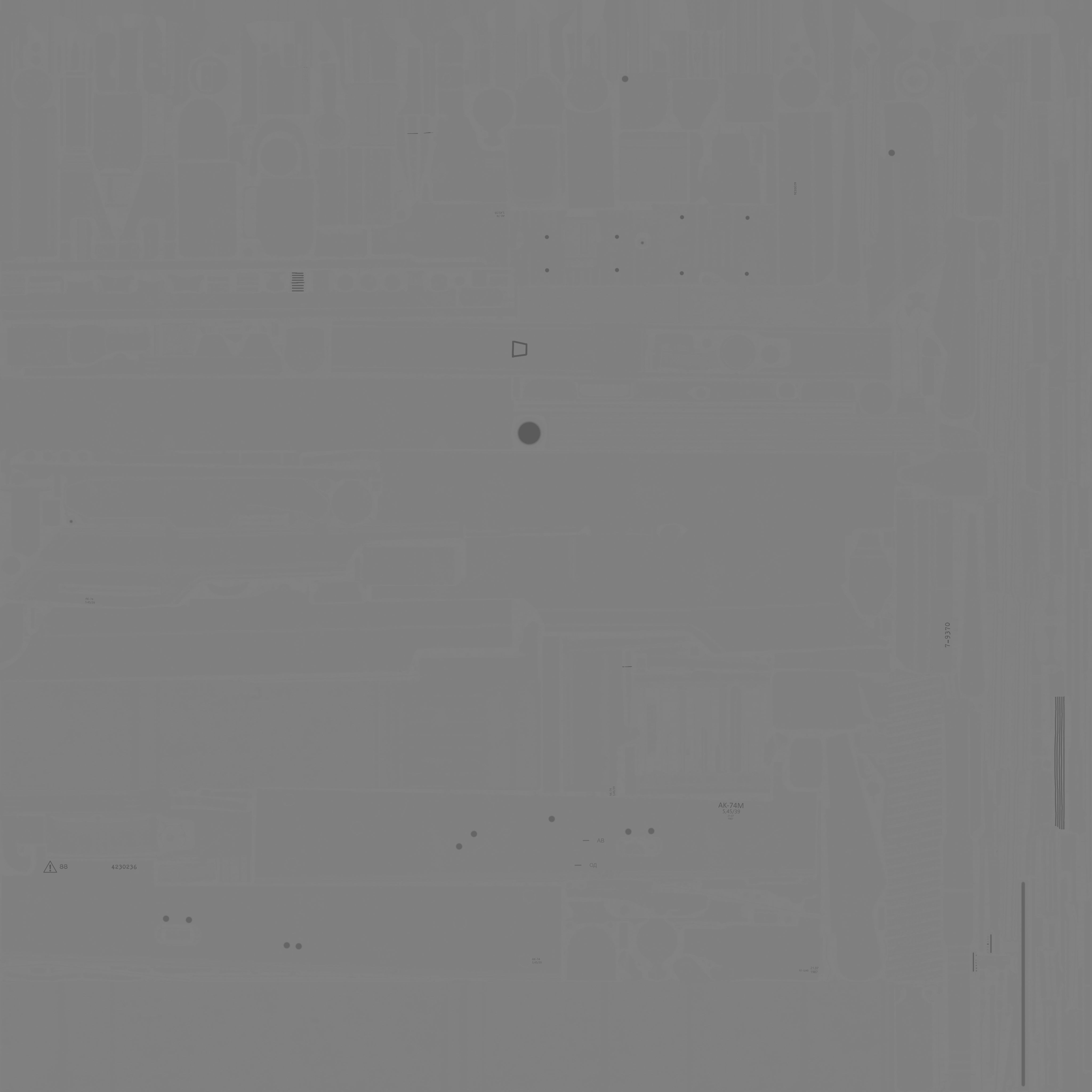 AK-74 assault riffle Low-poly Game ready Free low-poly 3D model_22