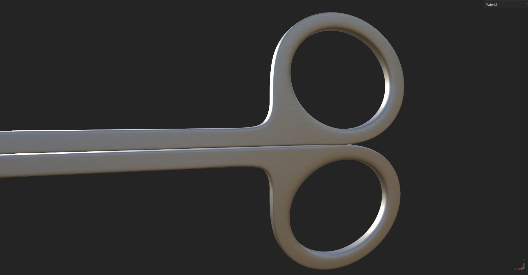 Medical Scissors Full Rigged  Low-poly 3D model_23
