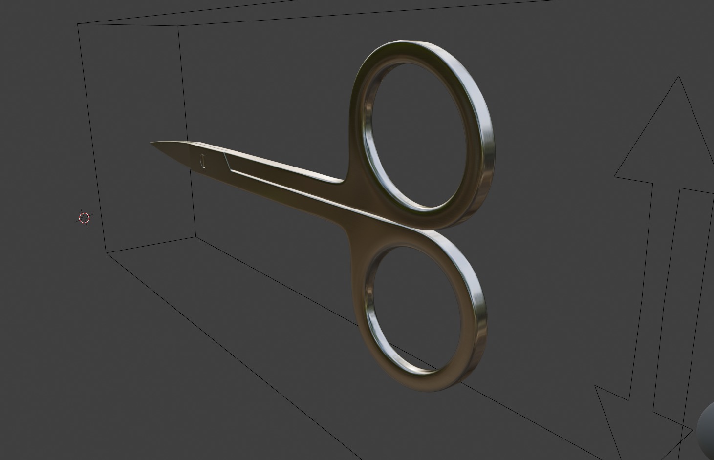 Medical Scissors Full Rigged  Low-poly 3D model_4