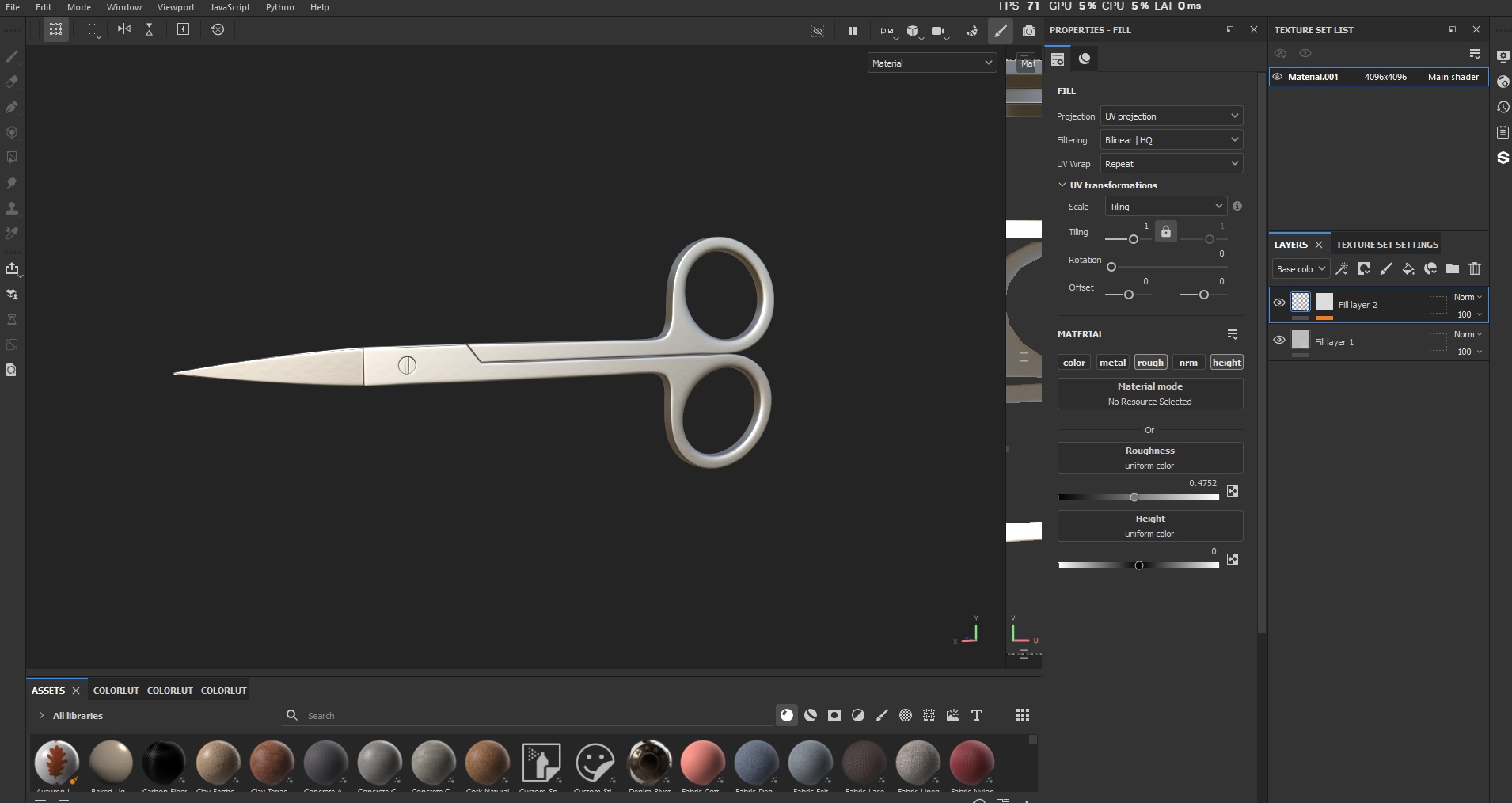 Medical Scissors Full Rigged  Low-poly 3D model_26