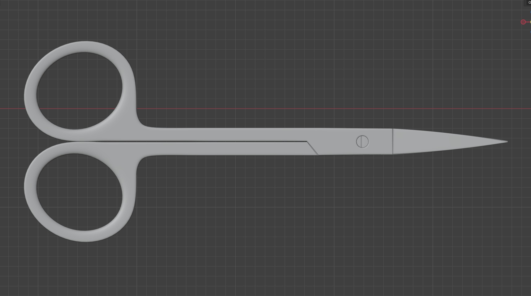Medical Scissors Full Rigged  Low-poly 3D model_15