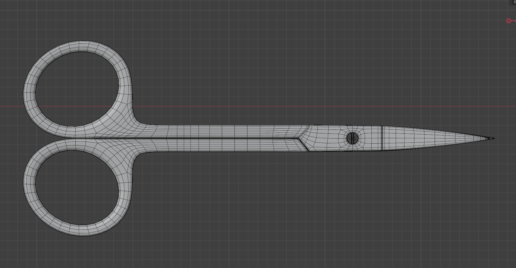 Medical Scissors Full Rigged  Low-poly 3D model_17