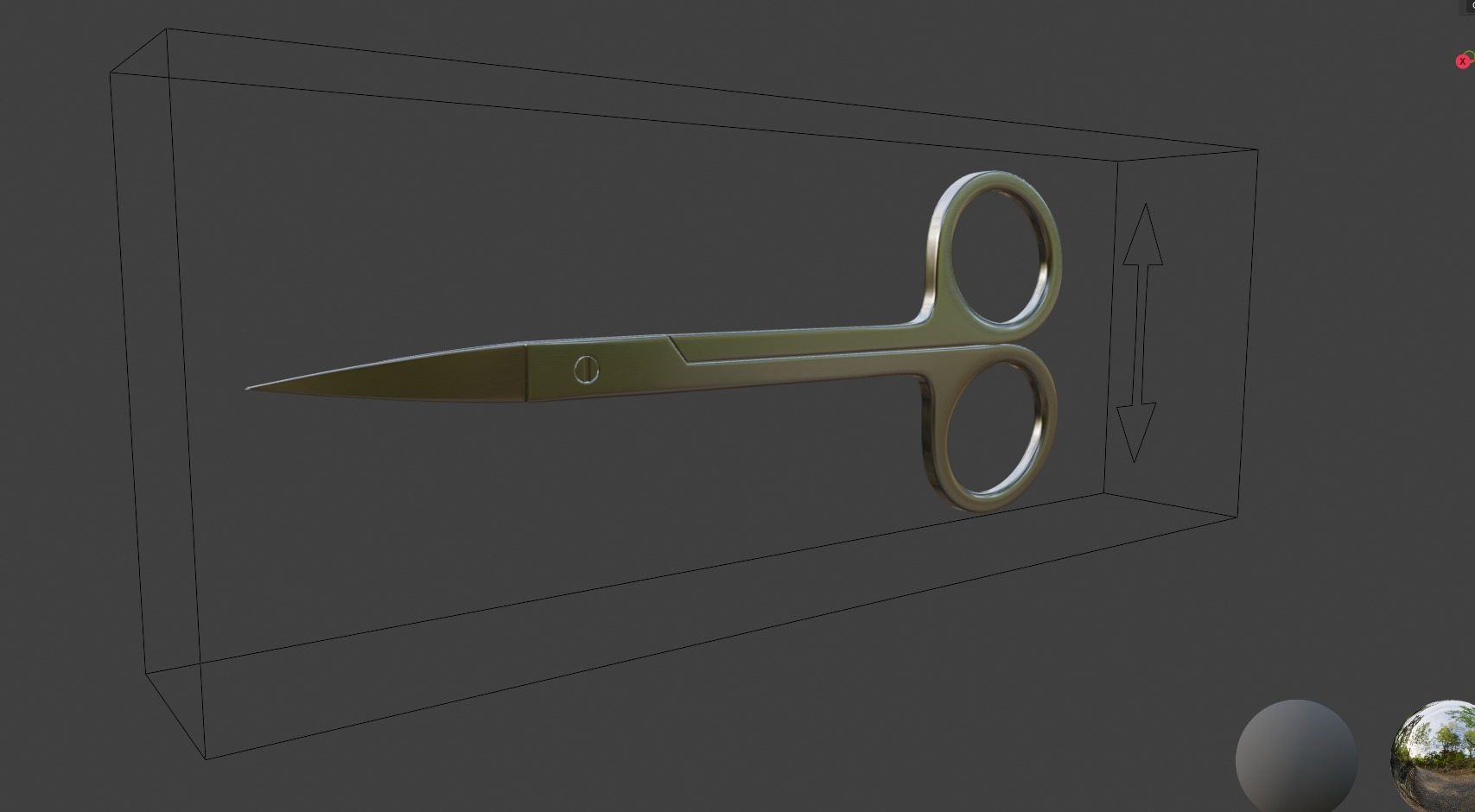 Medical Scissors Full Rigged  Low-poly 3D model_3