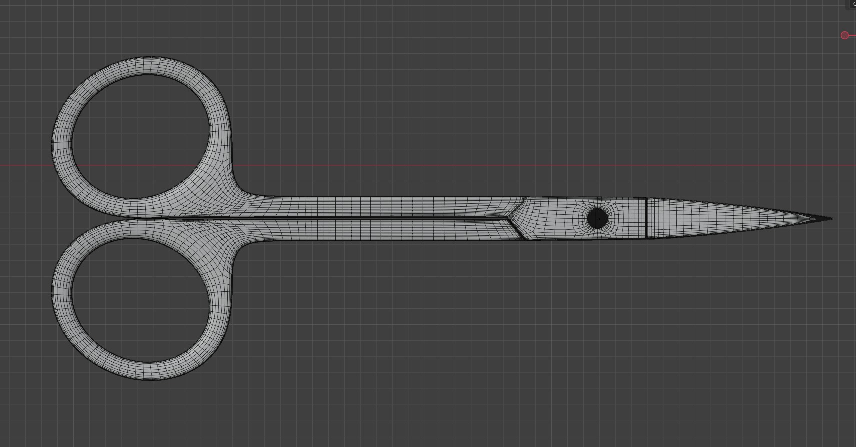 Medical Scissors Full Rigged  Low-poly 3D model_16