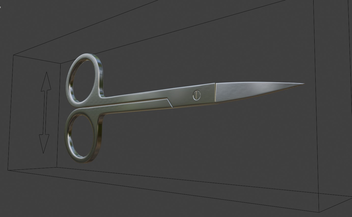 Medical Scissors Full Rigged  Low-poly 3D model_5