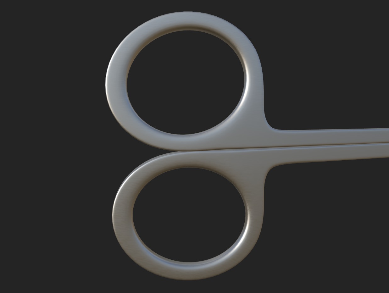 Medical Scissors Full Rigged  Low-poly 3D model_24