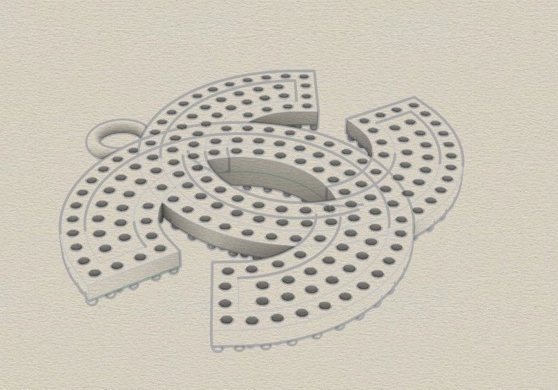 Model 216 Channel Necklace Digit Diamond 2 3D print model_6