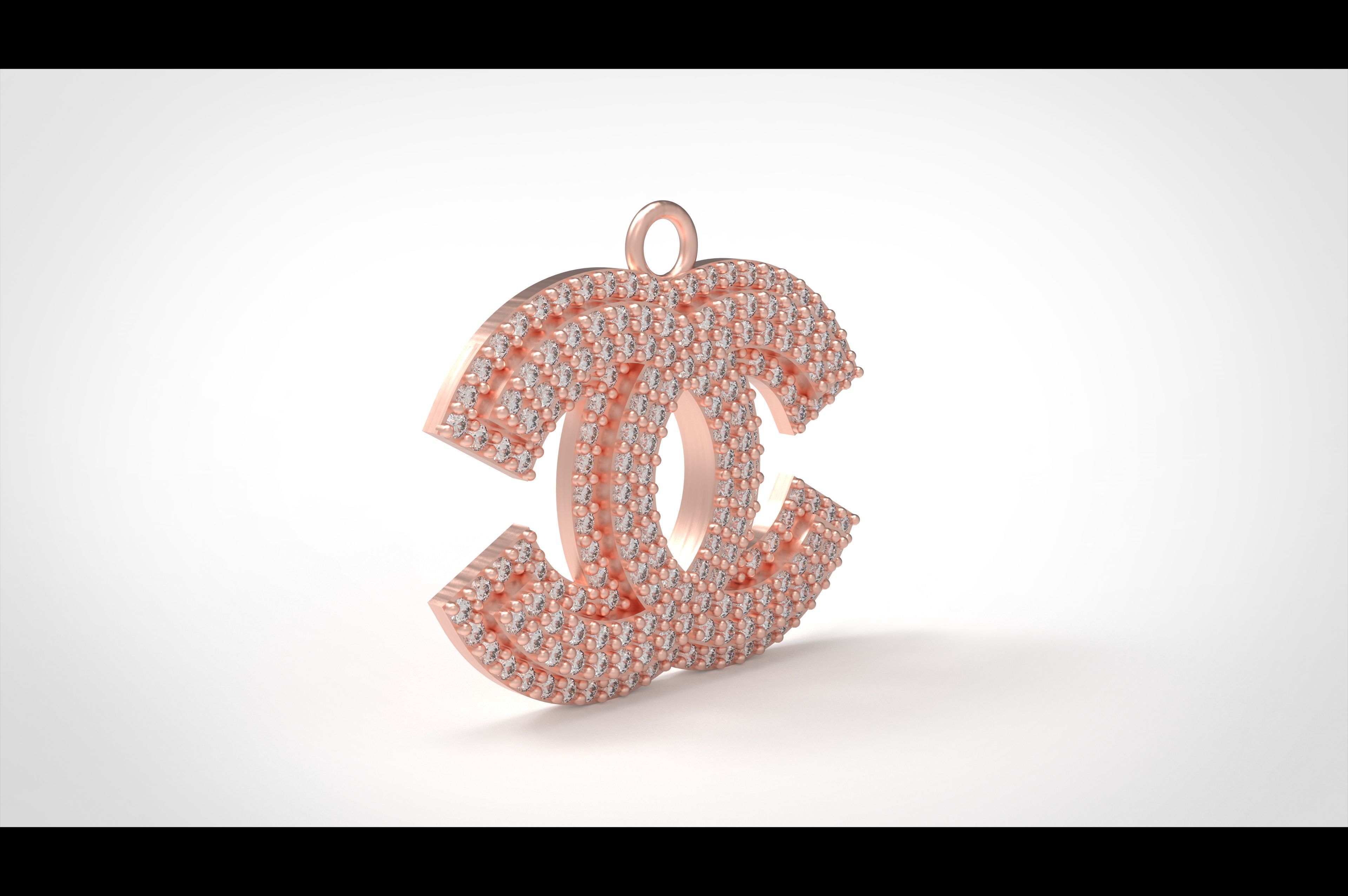 Model 216 Channel Necklace Digit Diamond 2 3D print model_3