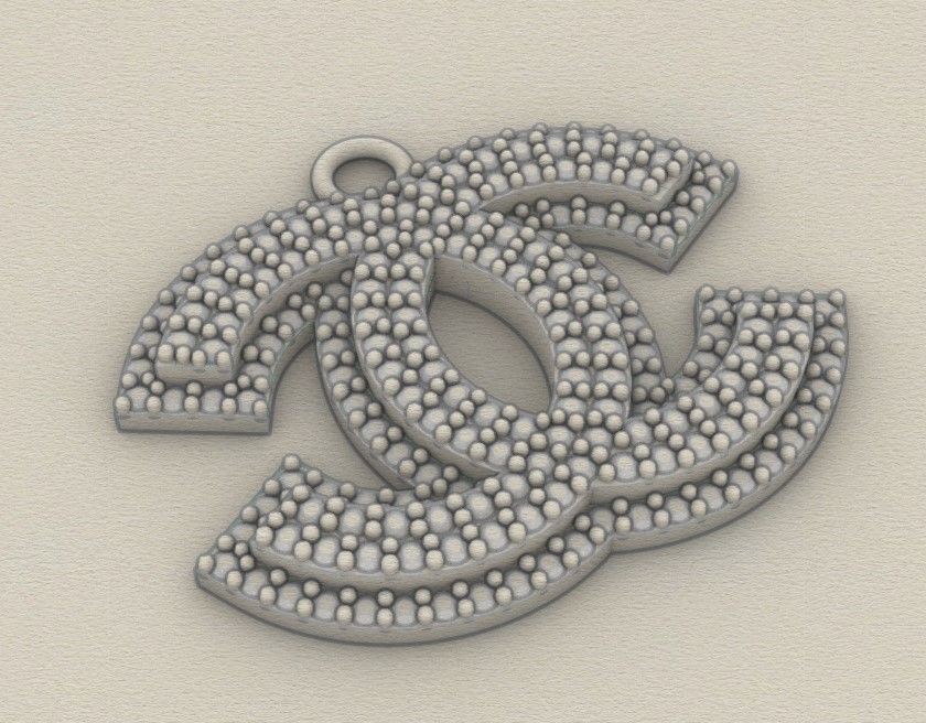 Model 216 Channel Necklace Digit Diamond 2 3D print model_5