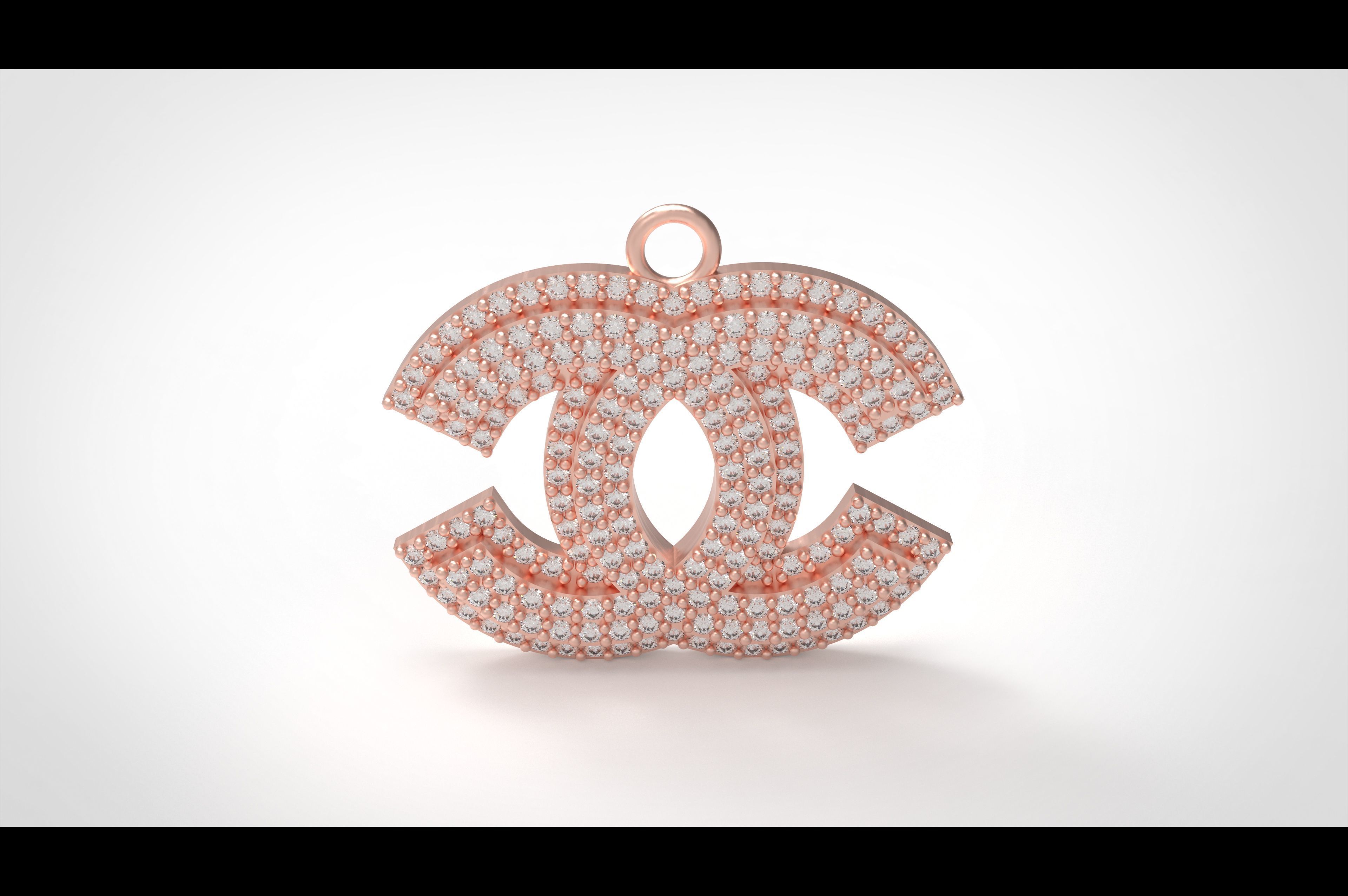 Model 216 Channel Necklace Digit Diamond 2 3D print model_4