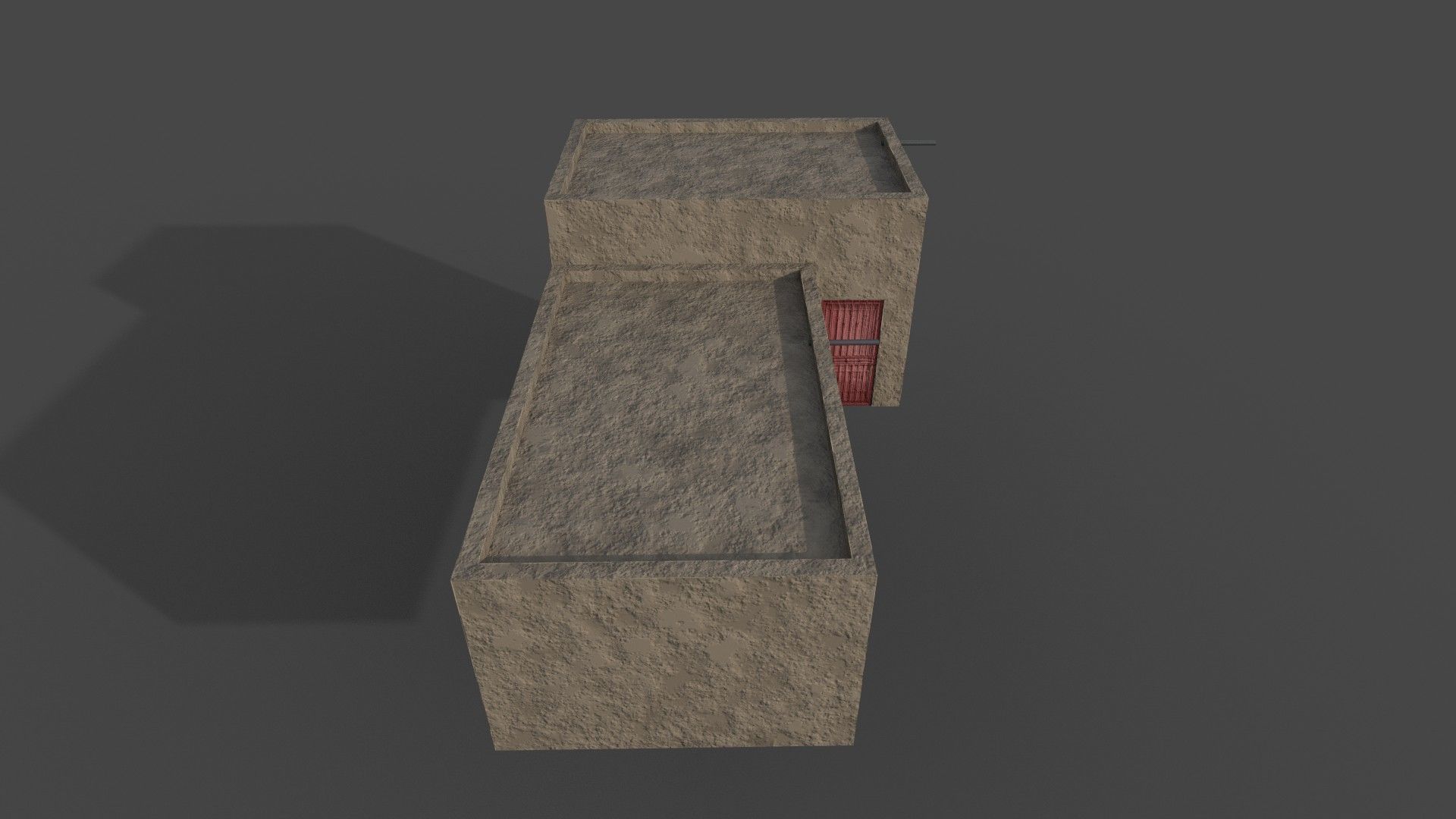 Village Mud House Low-poly 3D model_2