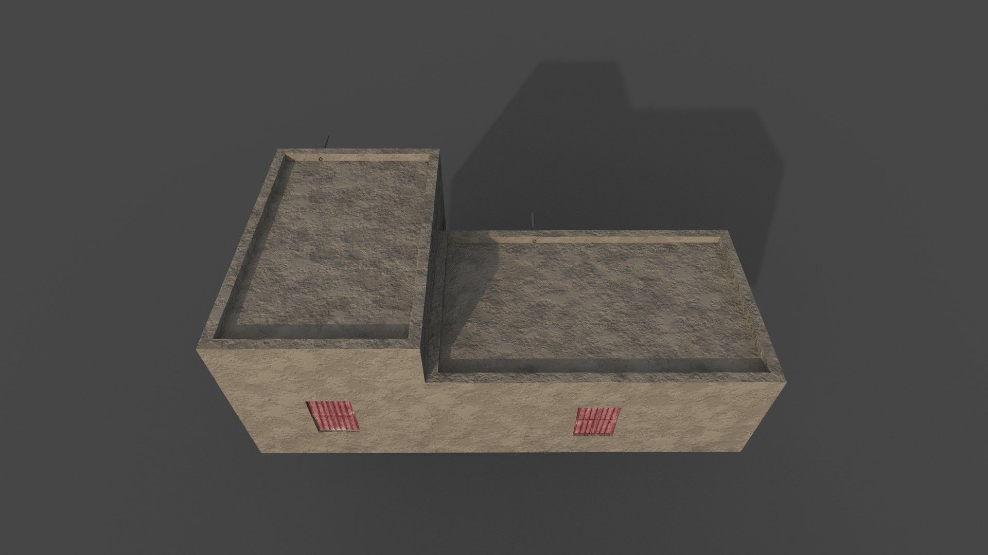 Village Mud House Low-poly 3D model_4