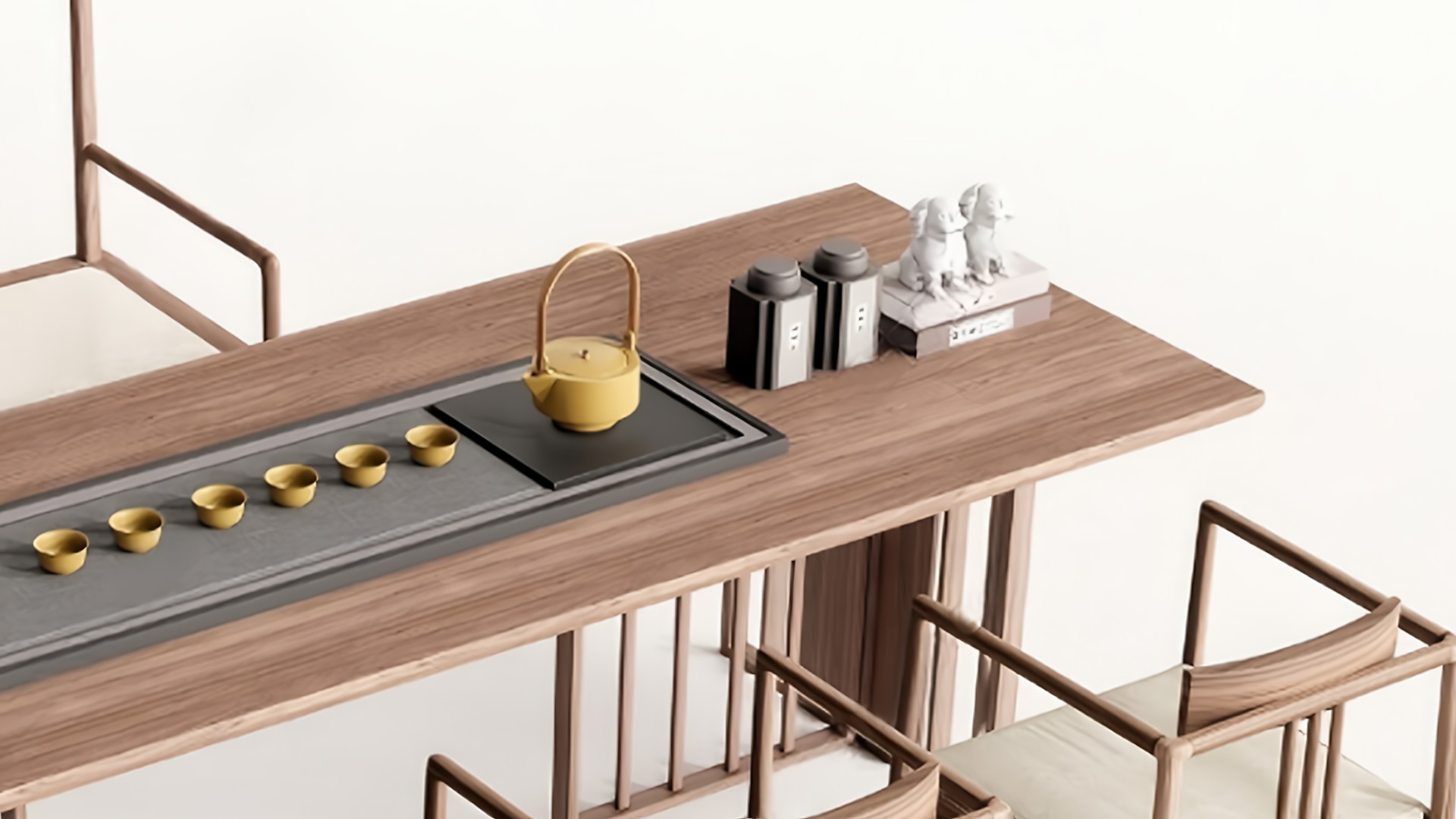 New Chinese tea table 3D model_2