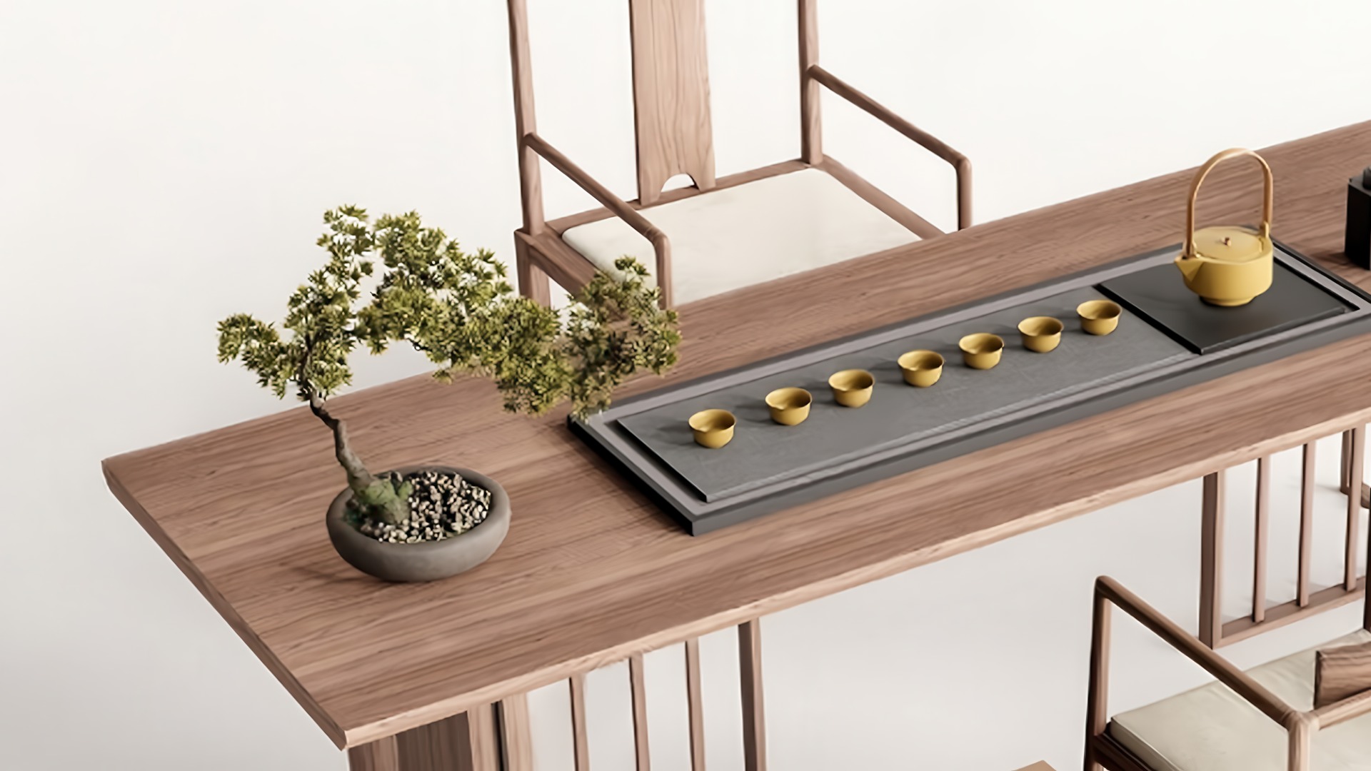 New Chinese tea table 3D model_1