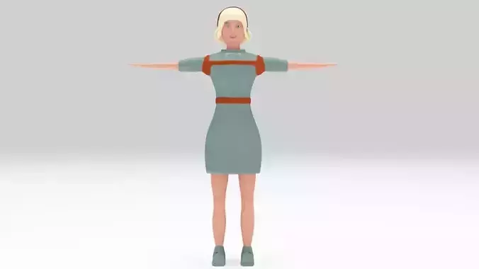 Character Clara Planet rigged  Lowpoly 