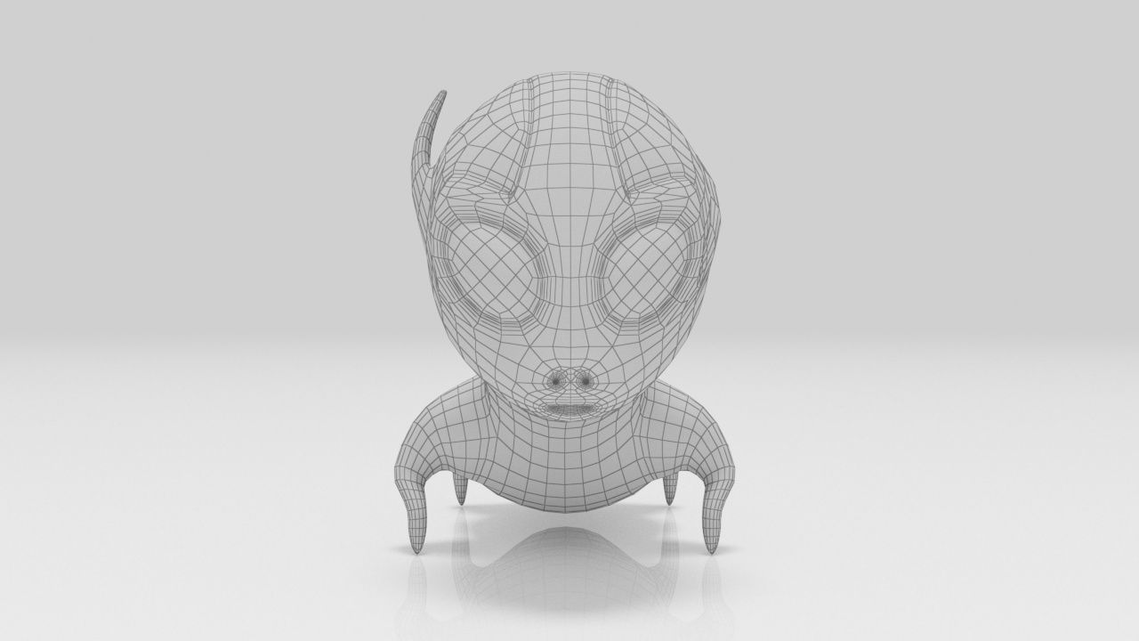 Pets Alien Lowpolys Low-poly 3D model_8