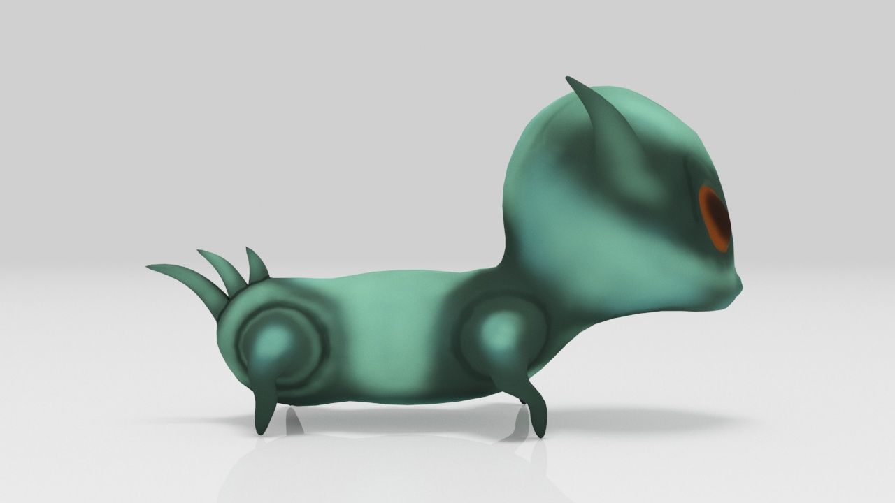 Pets Alien Lowpolys Low-poly 3D model_1