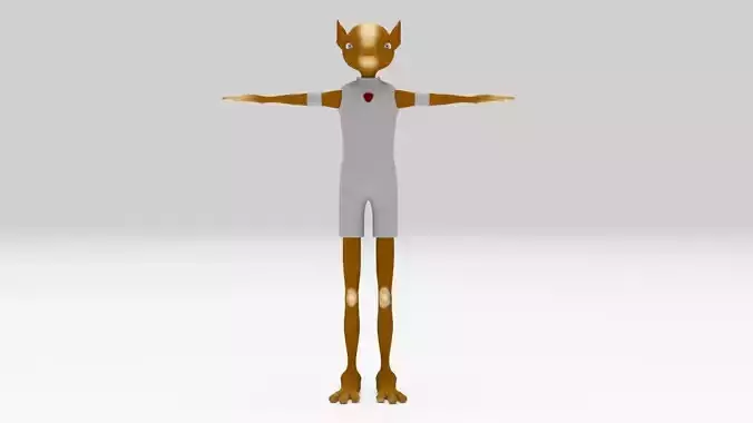 Character Kara rigged  lowpoly  