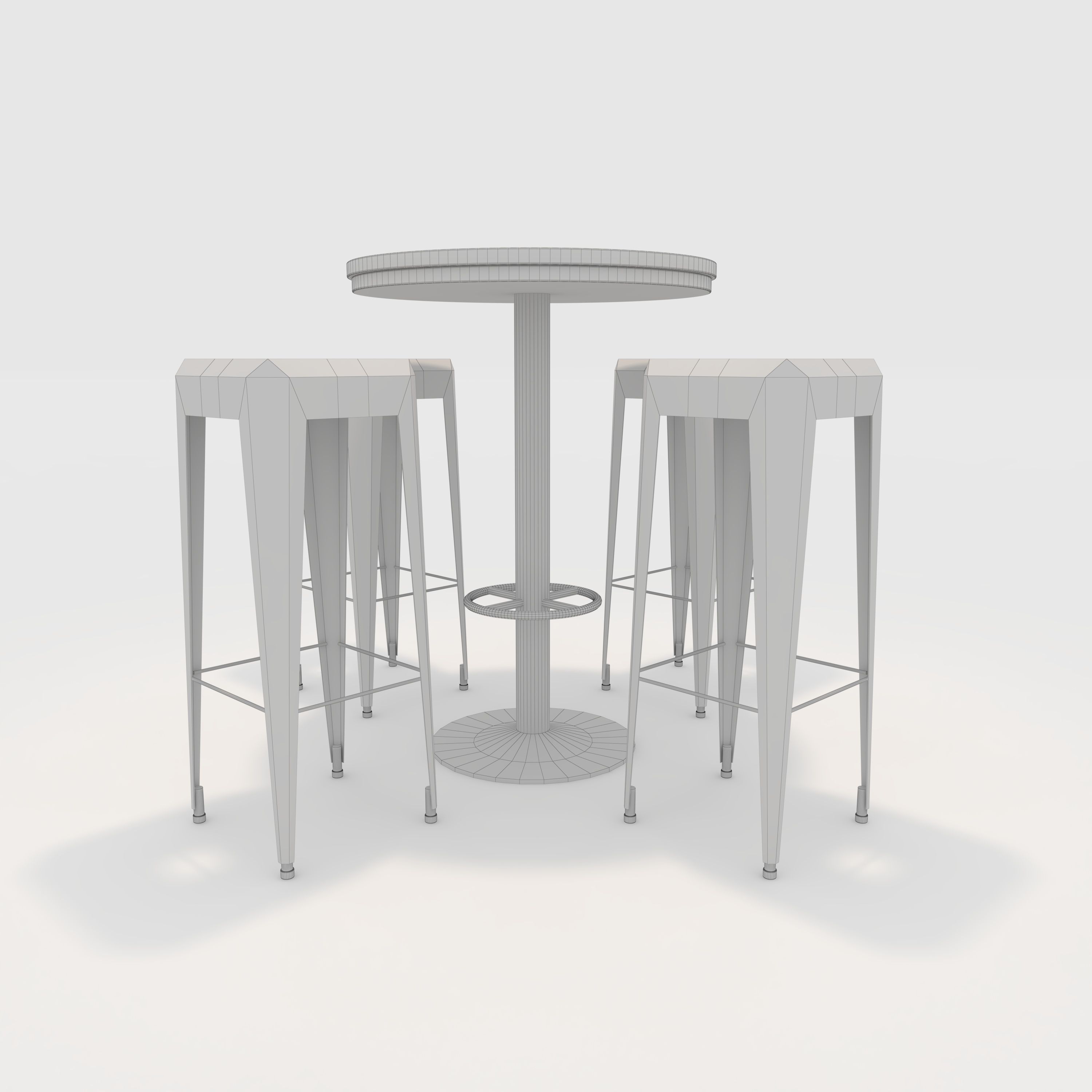 Bar Table And Chair 11 3D model_5