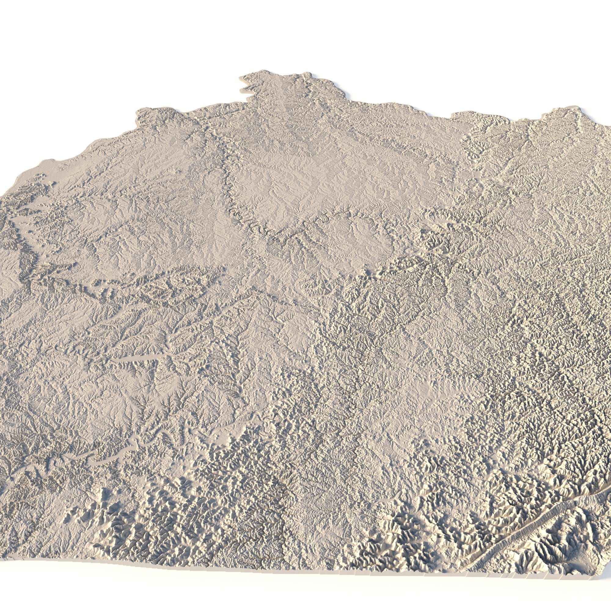 Kentucky Topographic Map STL Model 3D print model_5