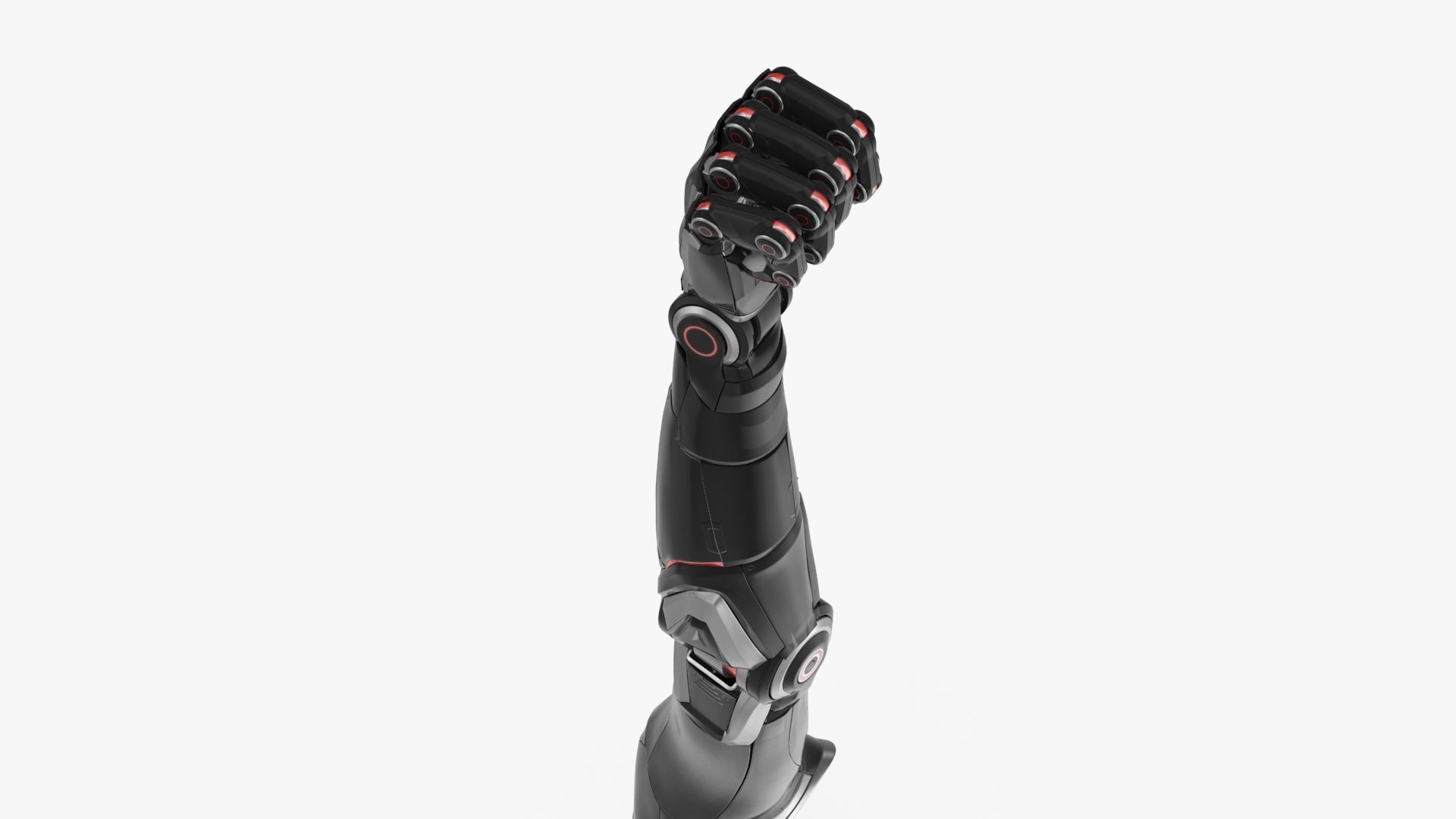 Cyborg arm fist 3D model_7