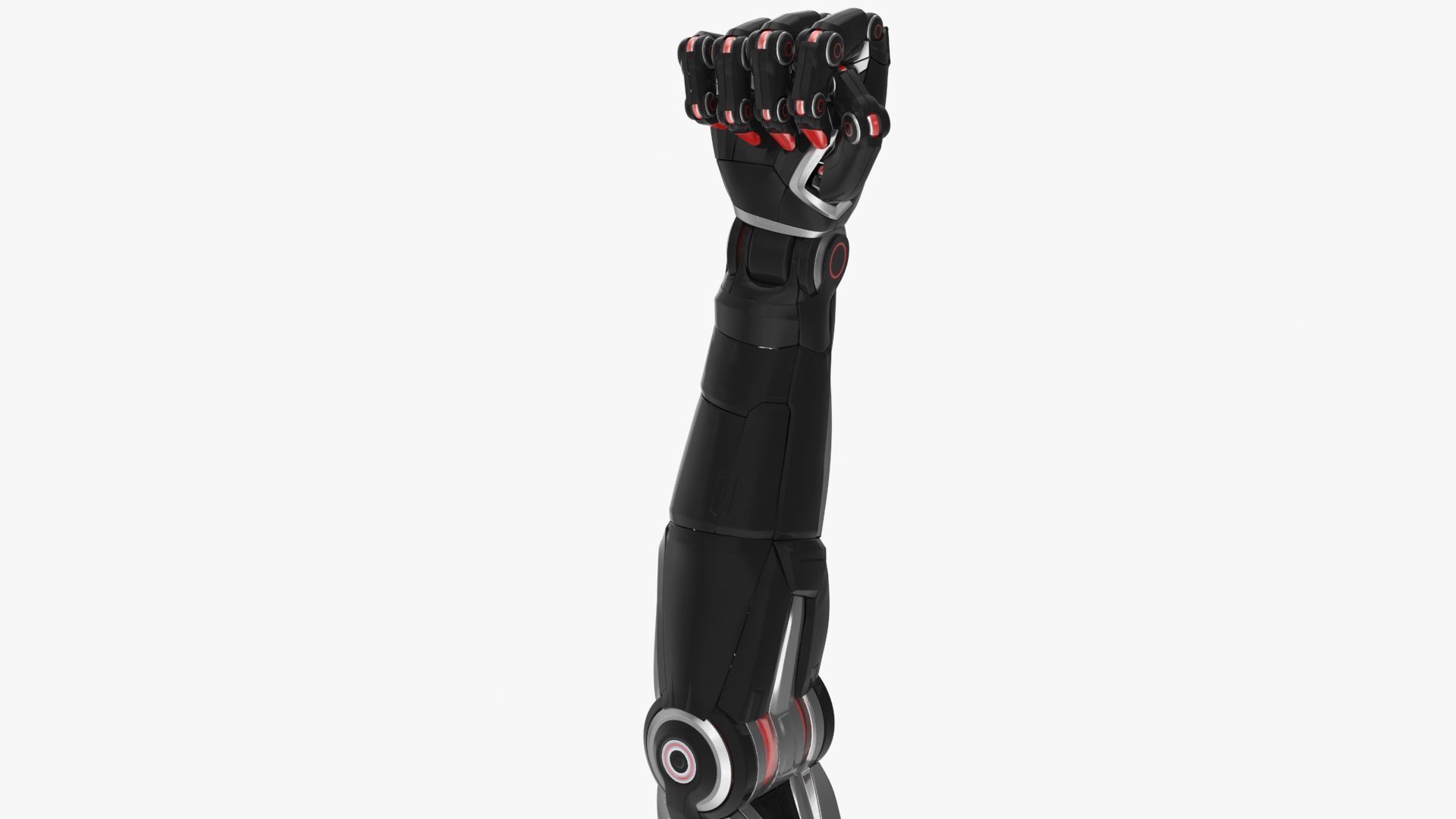 Cyborg arm fist 3D model_6