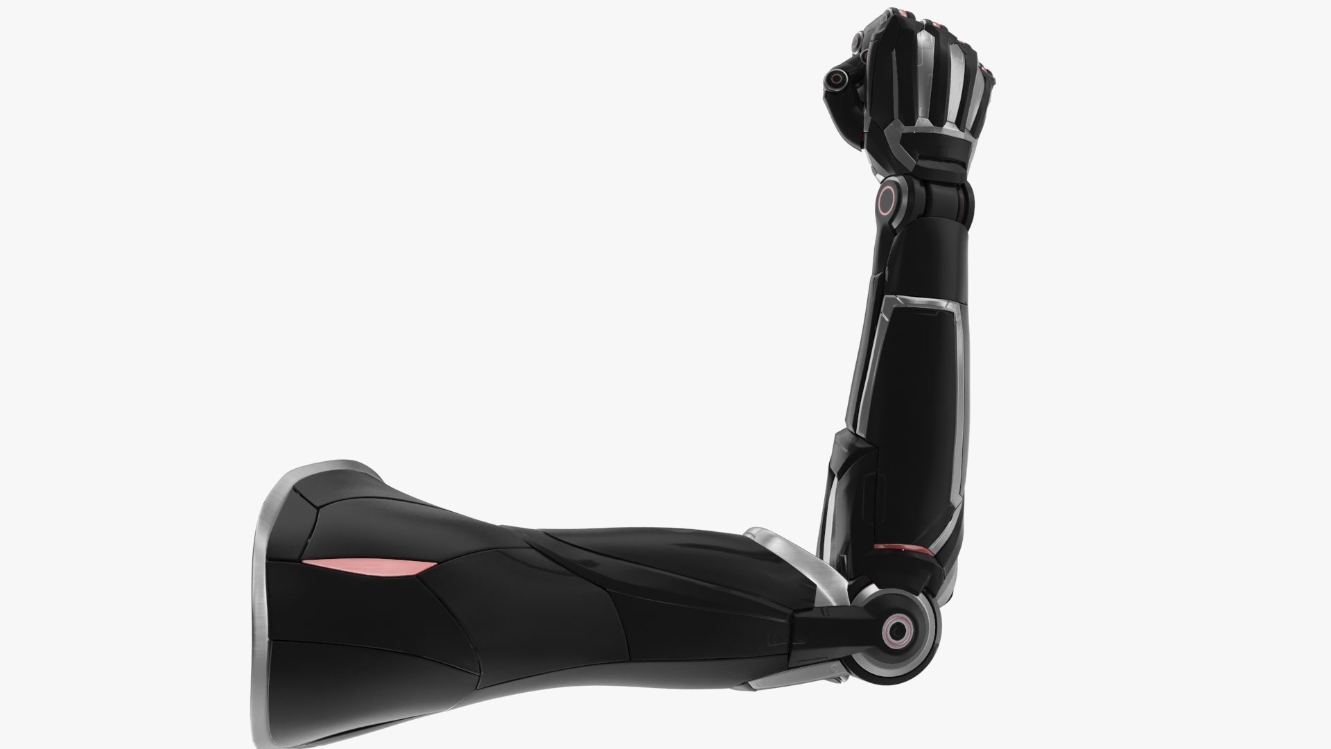 Cyborg arm fist 3D model_8