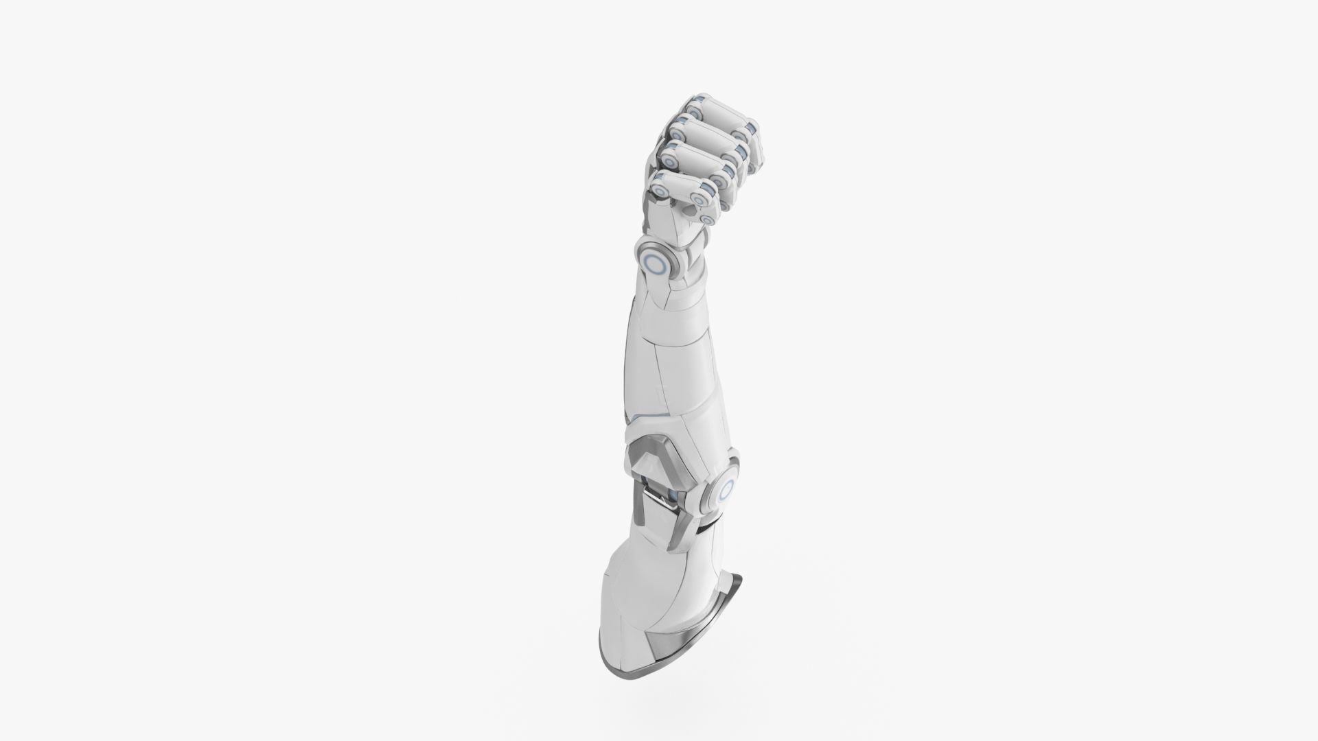 Cyborg arm fist 3D model_4