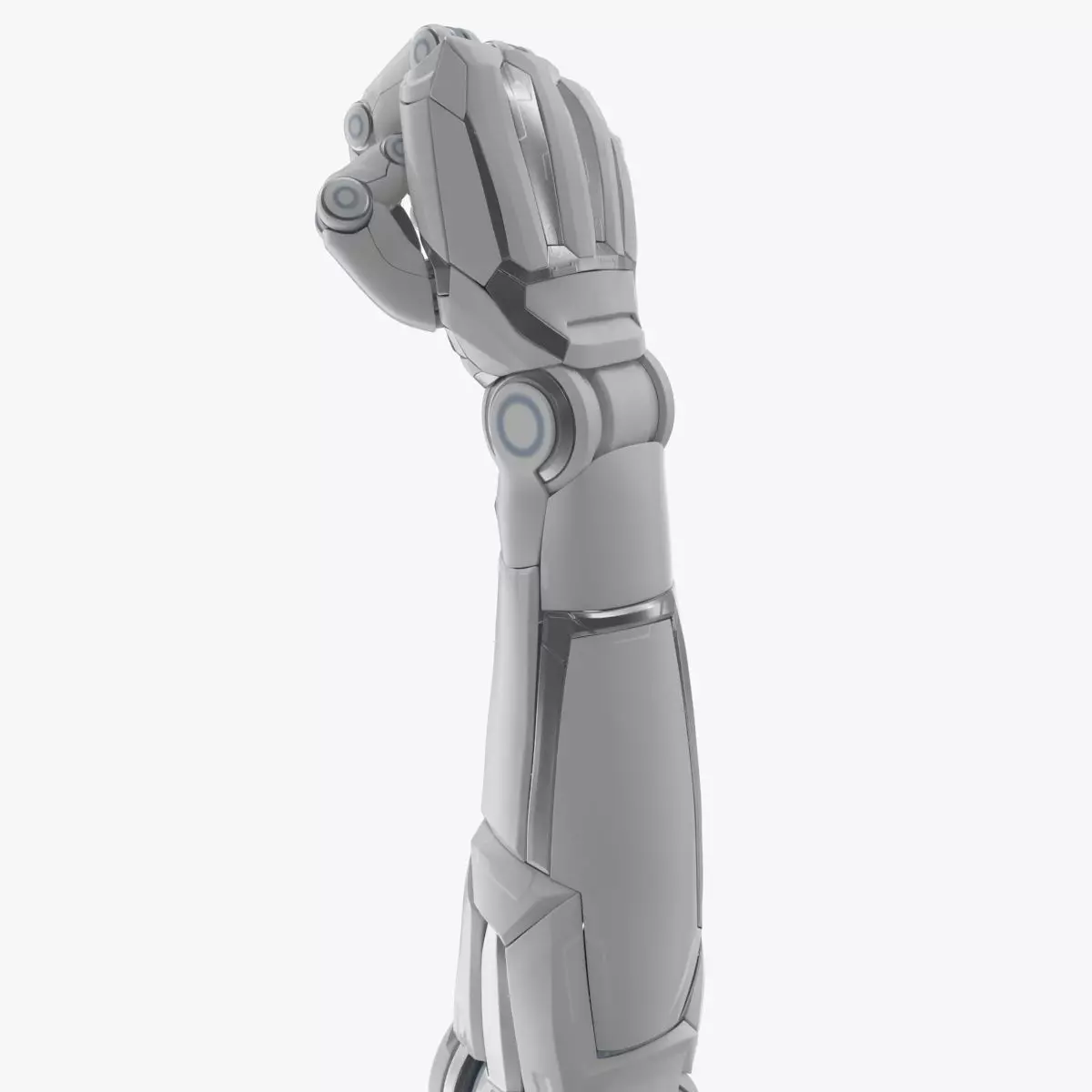 Cyborg arm fist 3D model_0