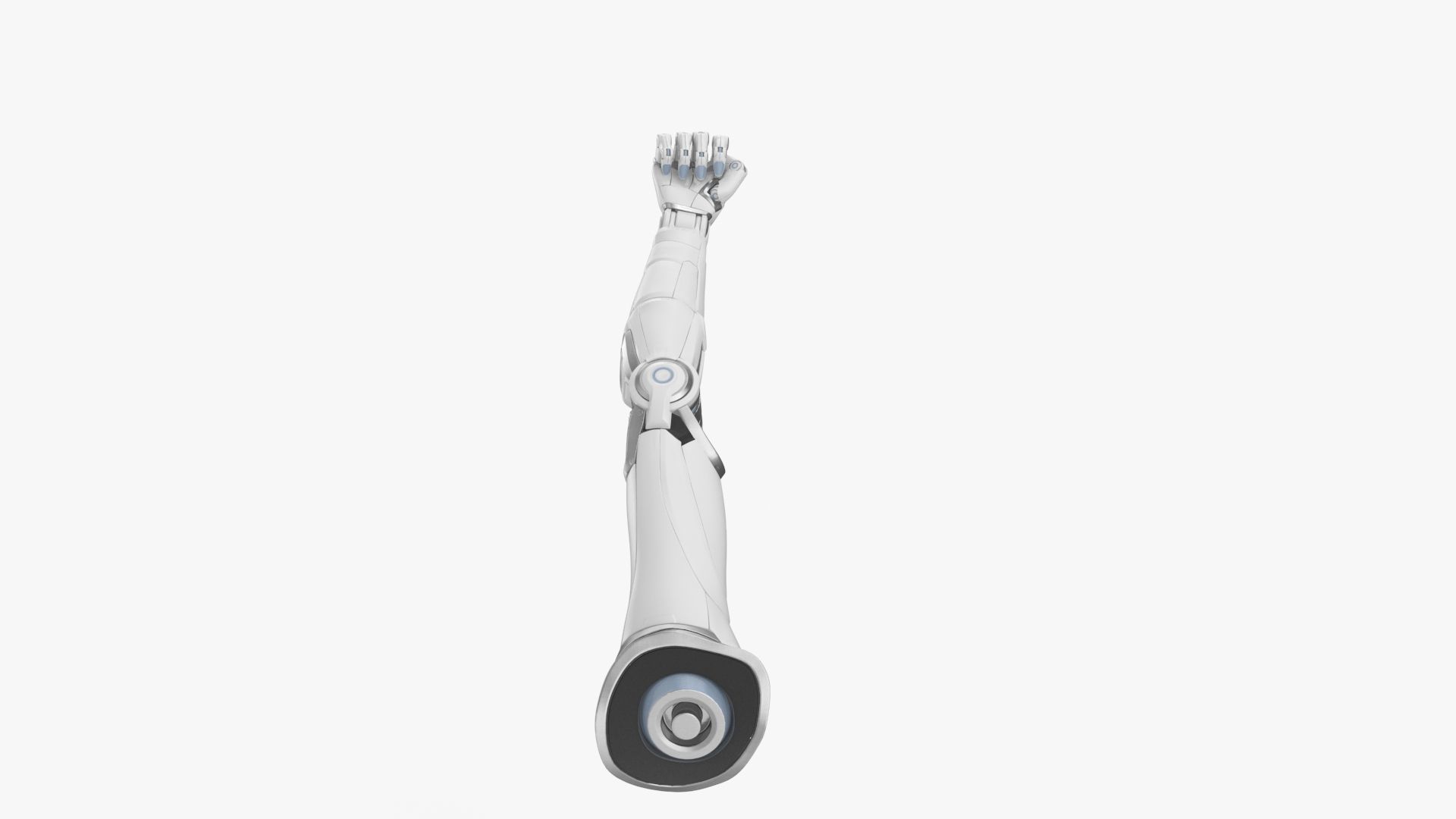 Cyborg arm fist 3D model_5