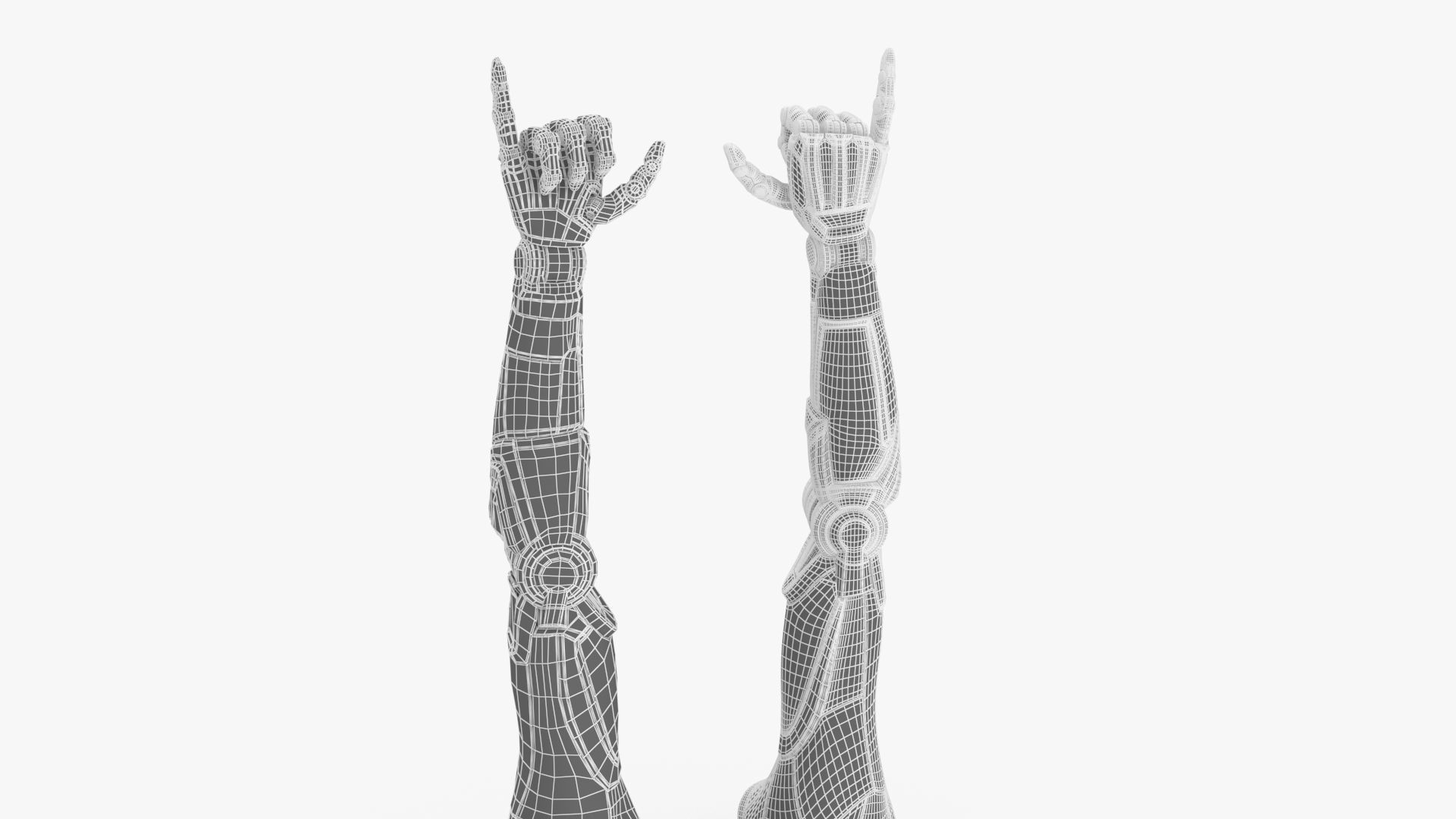 Cyborg arm shows jumbo 3D model_9