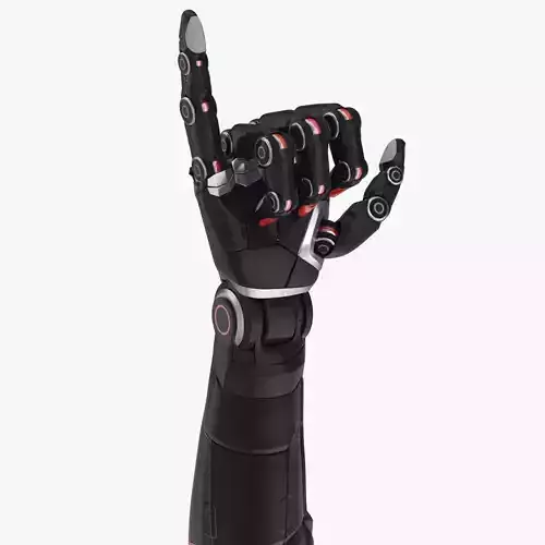 Cyborg arm shows jumbo 3D model